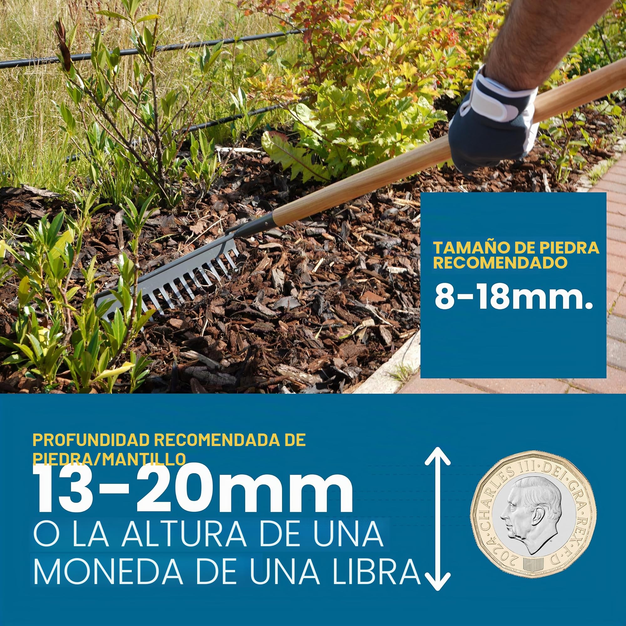 Vuba EASIHOLD Rocks - Pegamento de Grava de Resina de 3 litros con aplicador para unir Piedras, cortezas y Grava en Bordes, Patios y Caminos de jardín. Dura hasta 3 años, no tóxico.