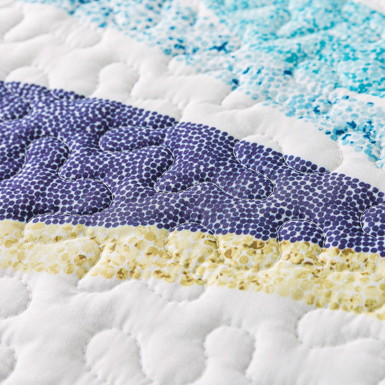 HoneiLife Beach Quilt King Size - 3 Pieces Coastal Quilt Sets Nautical Bedspreads Ocean Coverlets Lightweight Bed Cover, King Quilt Bedding Set All Season Quilts - Image 7