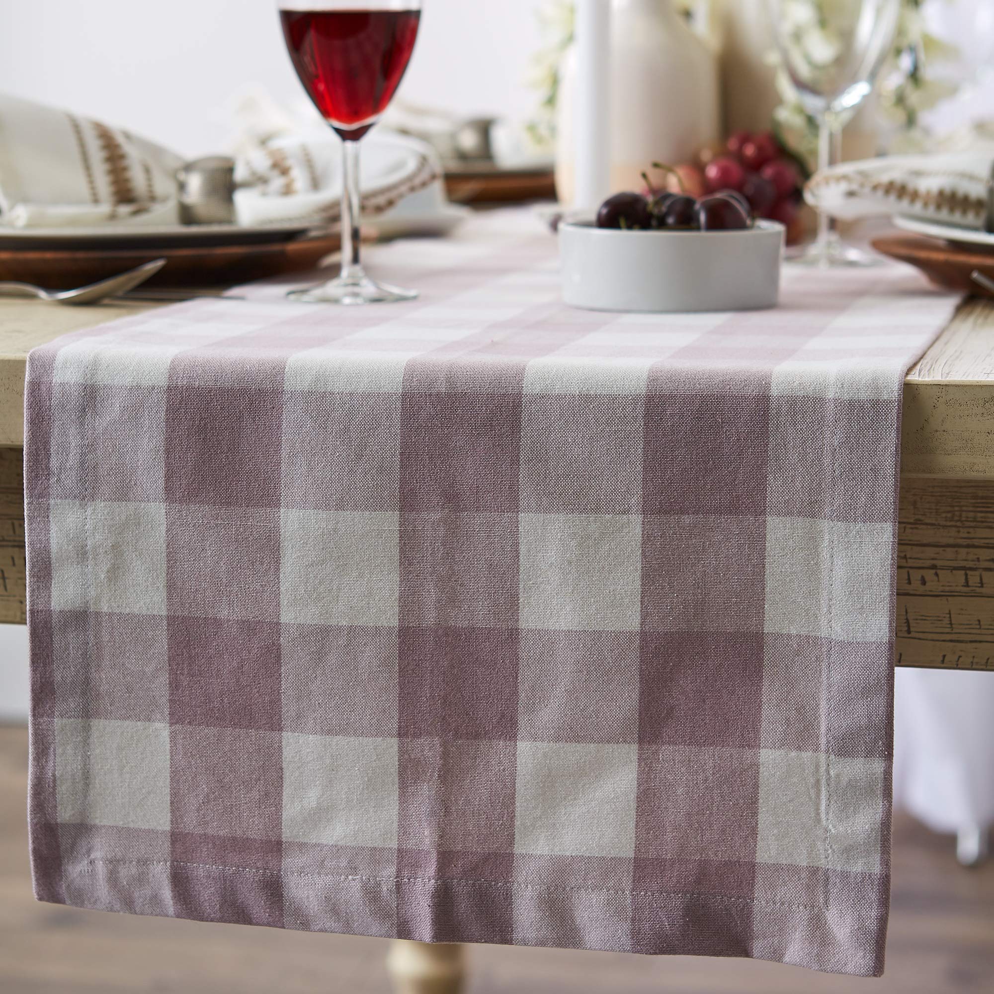 DII Classic Tabletop, Cotton, Dusty Lilac, 108" x 14" (Runner) - Image 2