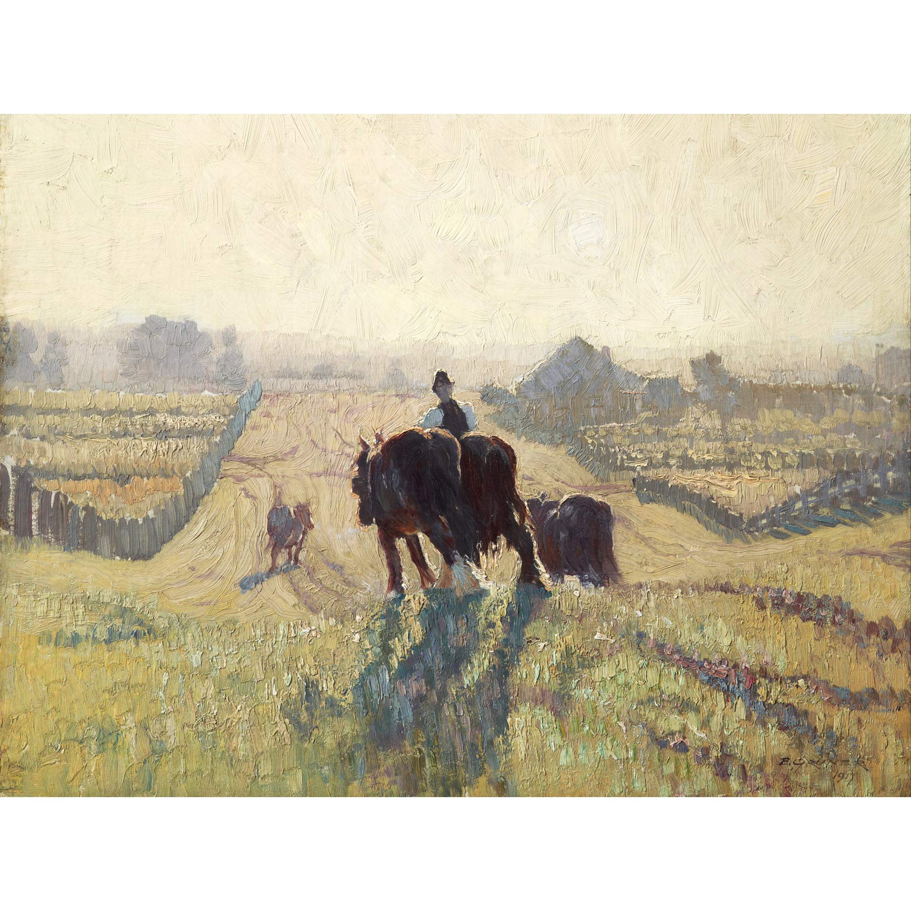 Elioth Gruner Frosty Sunrise Painting Large Wall Art Print Canvas Premium Mural