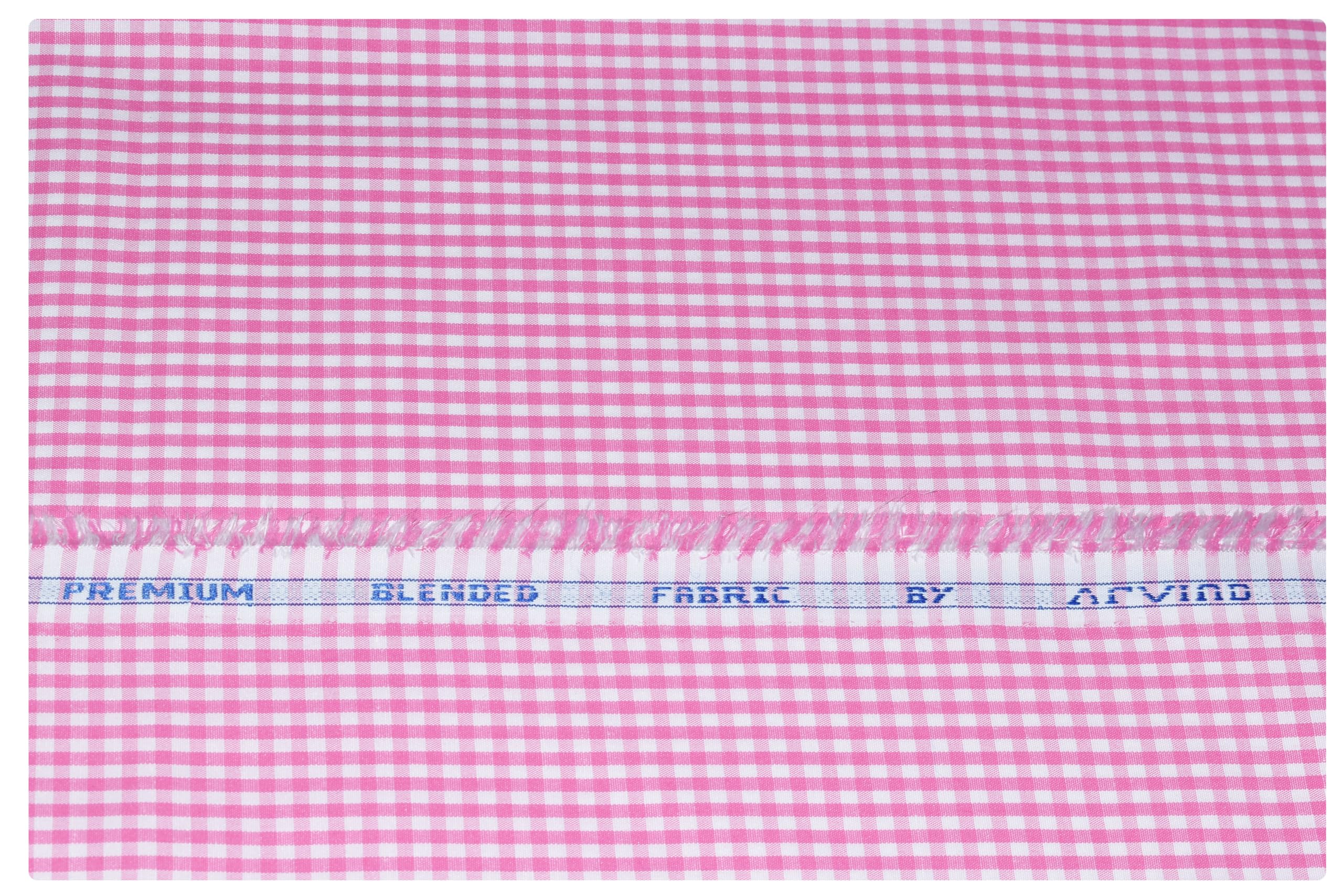 arvind Men's Poly Cotton Blend Small Checkered Unstitched Shirt Fabric (PC99M1)-picture-24