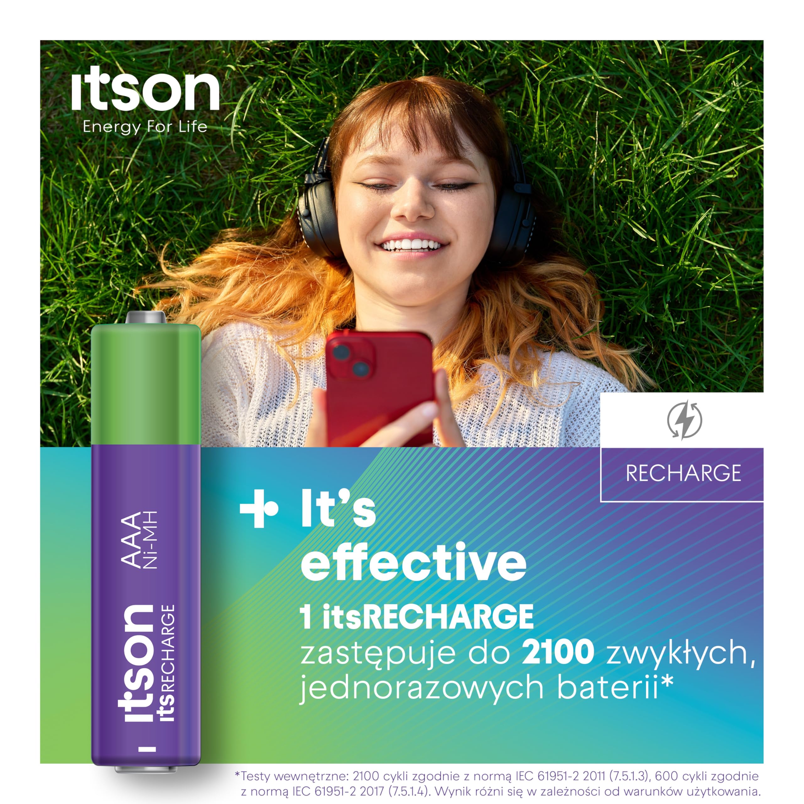 ITSON, AAA akumulatorki Ni-MH, 800 mAh, 4 sztuki, idealne do aparatów cyfrowych, kontrolerów gier video, zabawek, HHR03-800IT/4CP