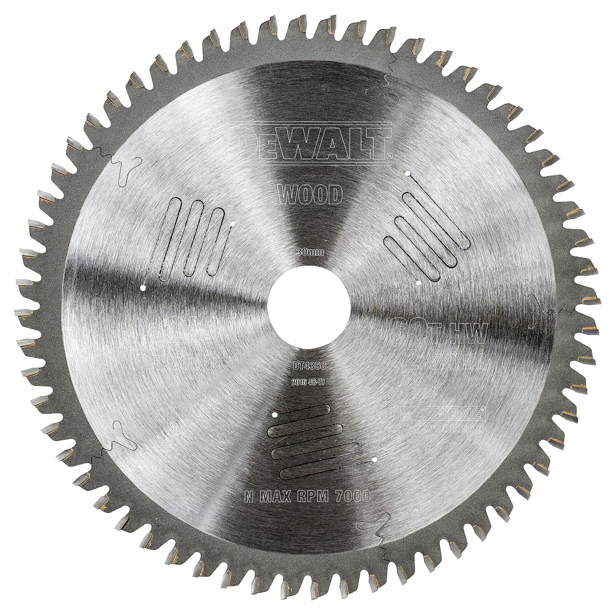 Dewalt Silver Dt4350-Qz Dt4350-Qz-Hoja Para Sierra Circular Estacionaria 216X30mm 60D