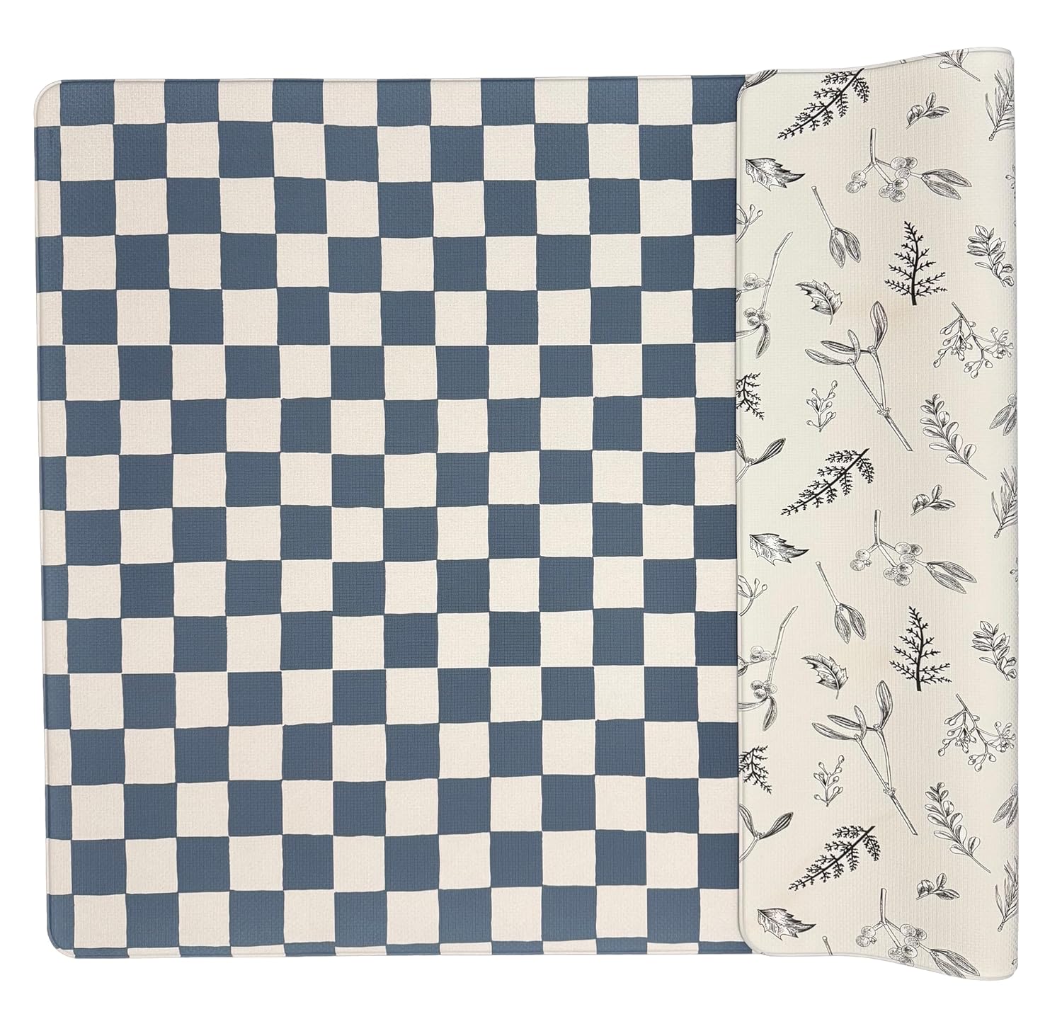 Ofie Mat, Baby Play Mat (Oceanview Checkerboard and Plants)