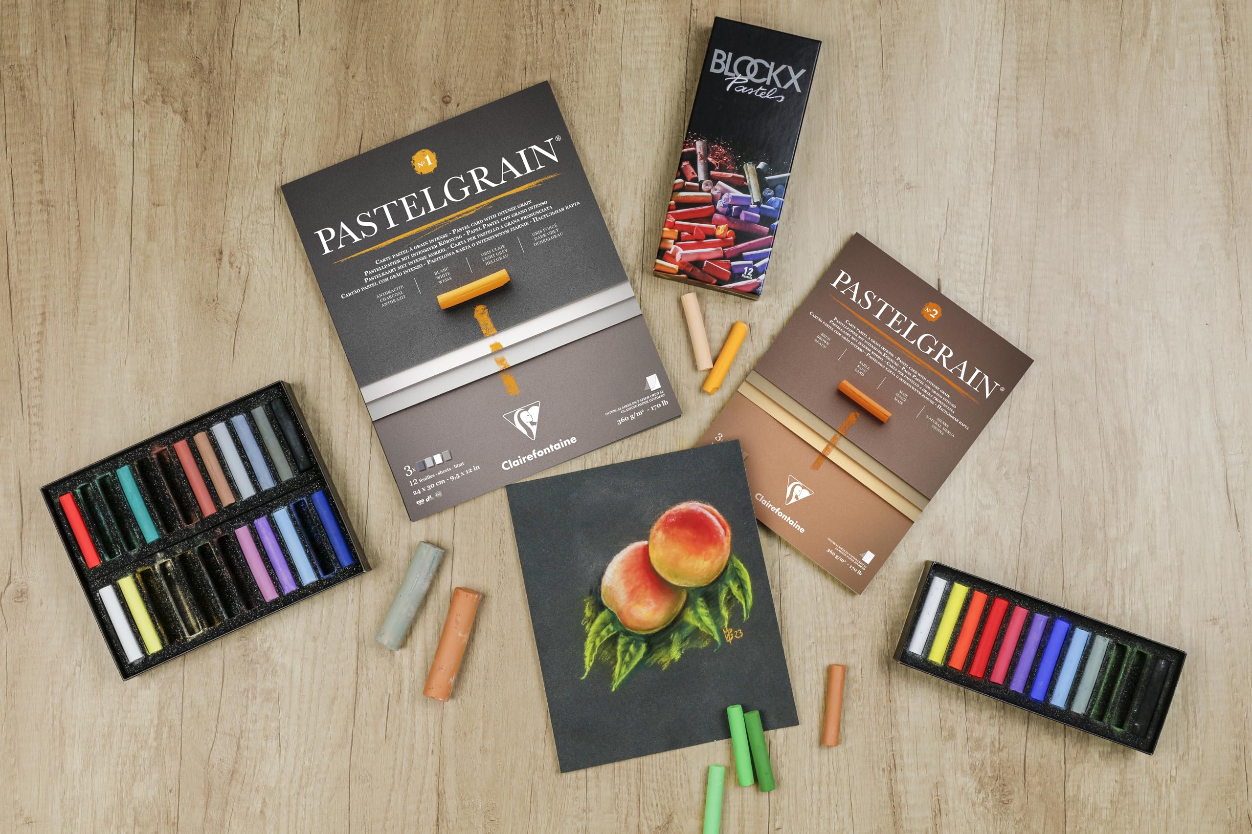 Clairefontaine 976061C PastelGrain Glued Pad No. 2-12 Sheets Special Card for Dry Pastels, 24x30 cm 360g - Image 3