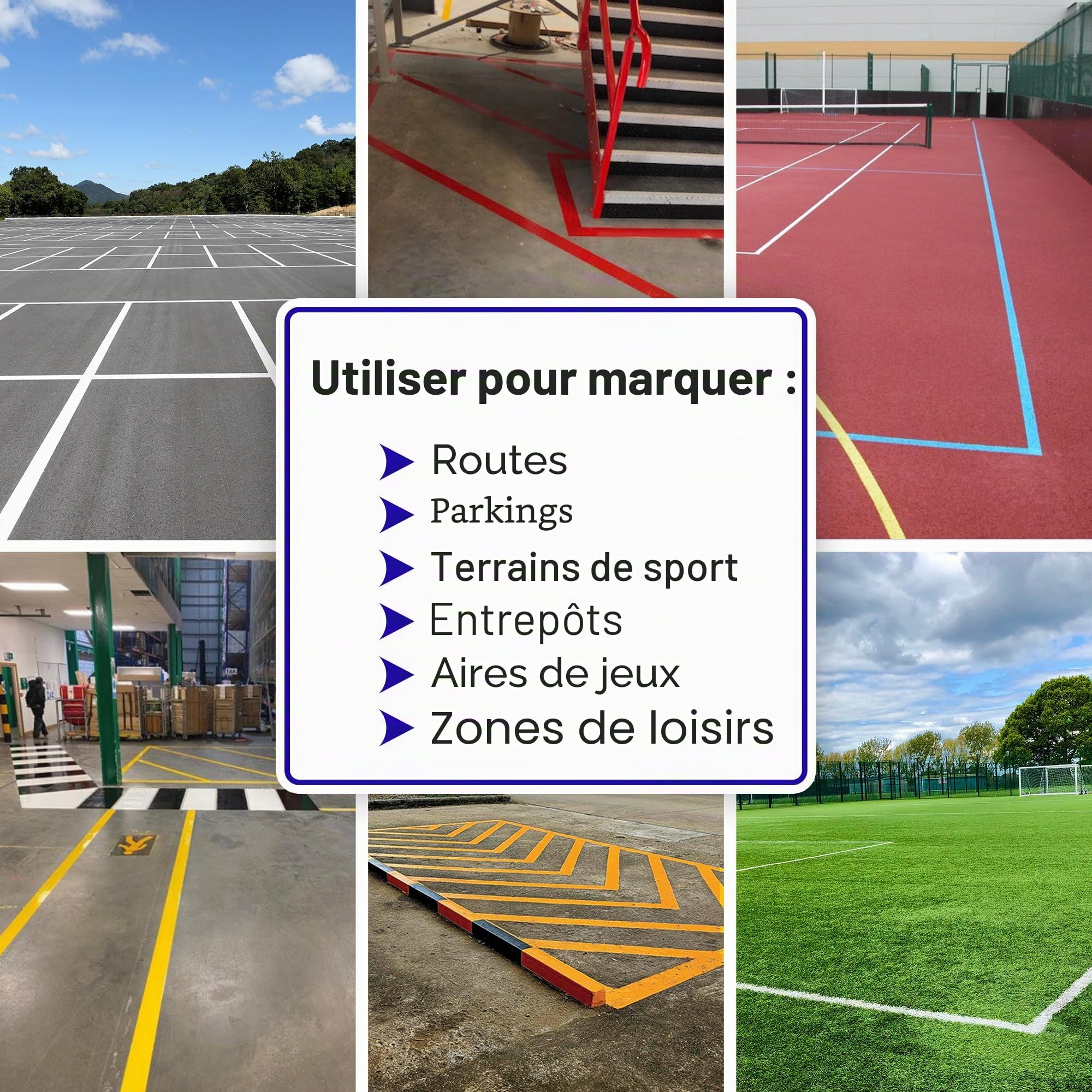 Aerosol Solutions Linemarker White Marking Spray 750 ml (6 Pack) - Quick Drying Floor Marking Paint for Roads, Car Parks, Warehouses & Sports Fields