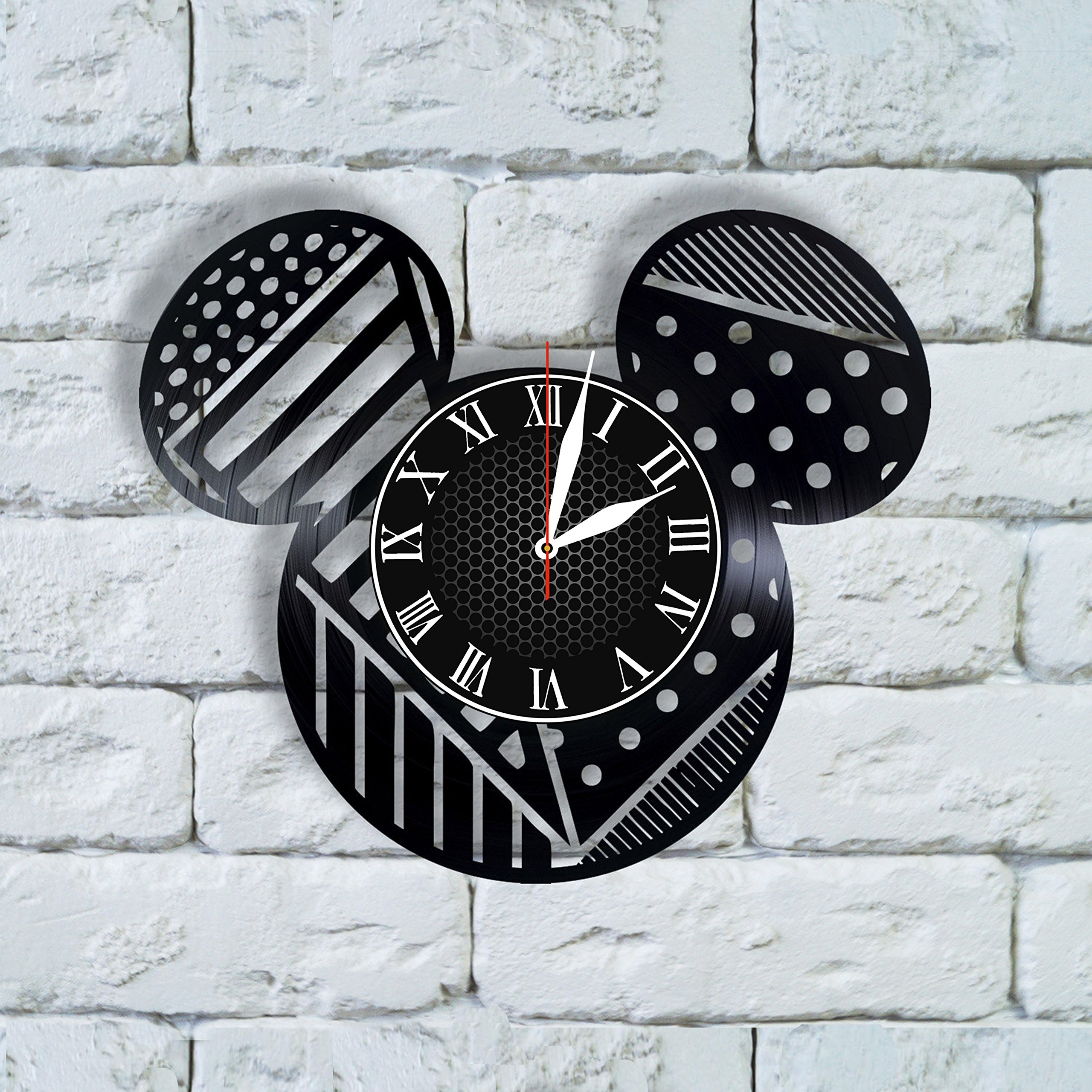 Olha Art Design Mickey vintage gift Clock, Mickey head character Wall Clock, mickey pirate, disney b