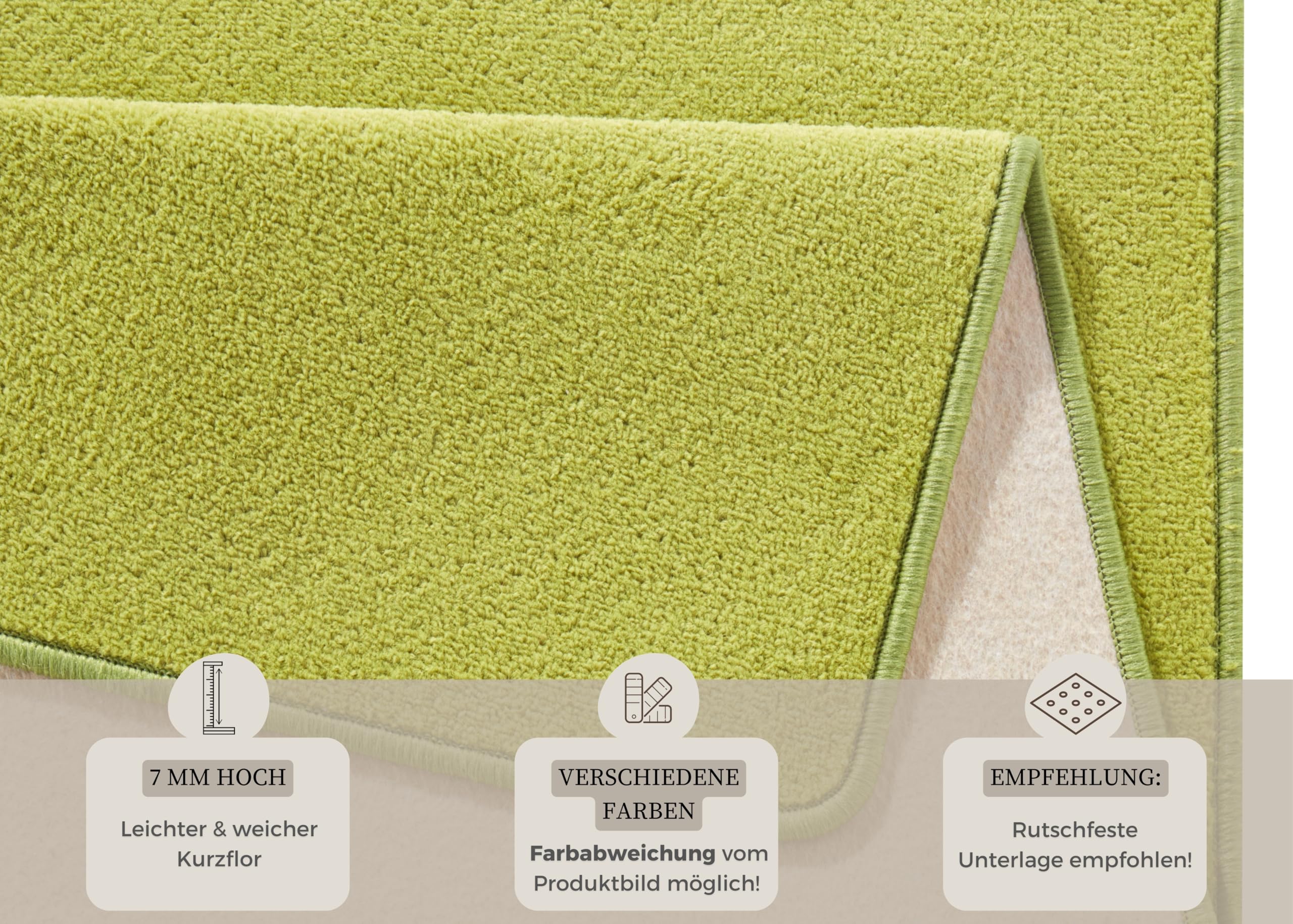HANSE Home Fancy - Paracolpi per Lettino, 3 pz, in Polipropilene, 67 x 250 x 0,7 cm, Colore: Verde
