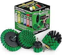 Vista 11 de Accesorios de cepillo amarillo para limpiar ducha, lechada, baño, limpiador de lechada Drillbrush Kit - Cepillo giratorio para limpieza de azulejos