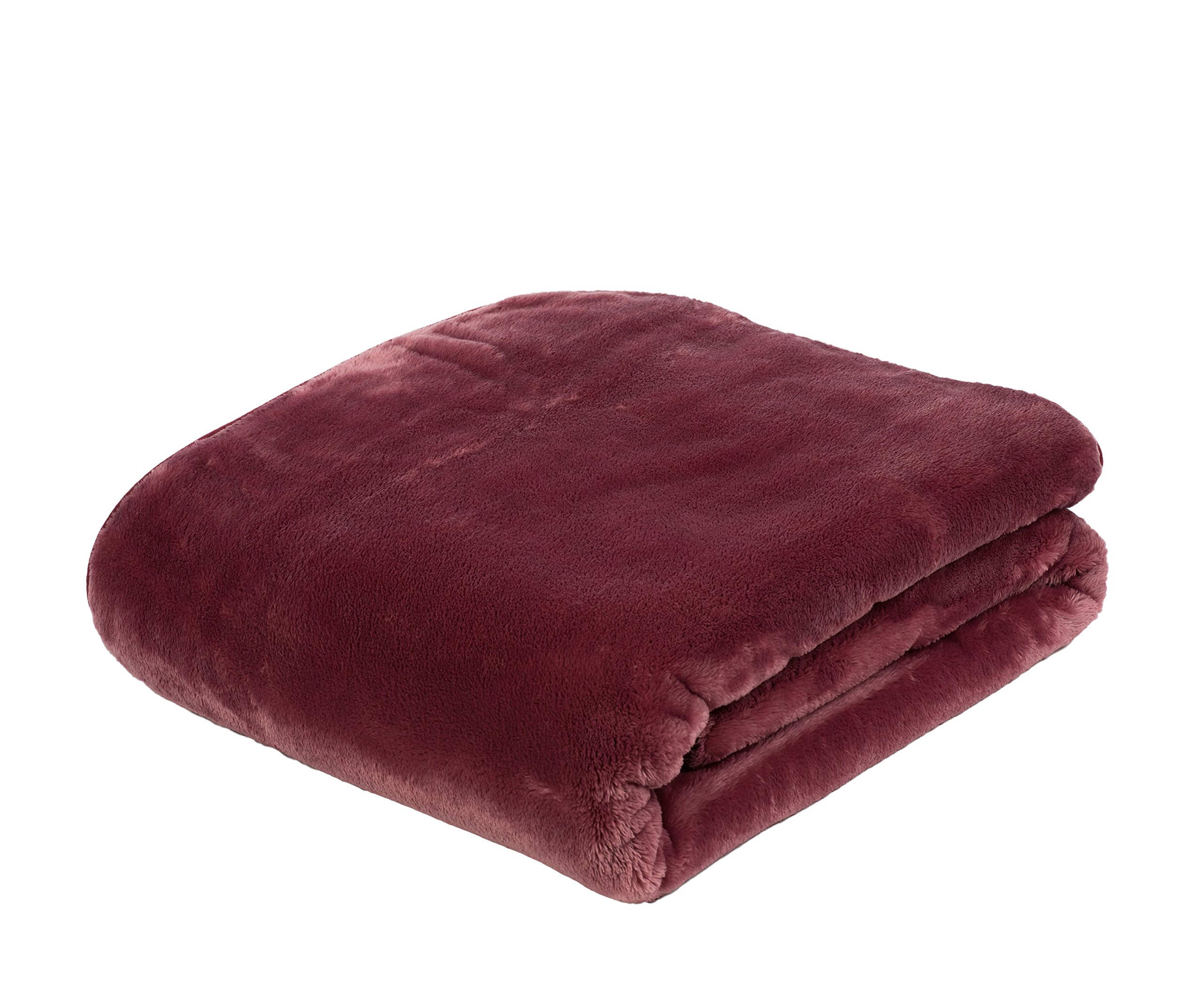 Plaid bordeauxrood 180 x 220 TANTAN