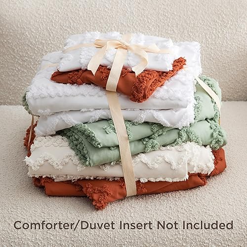 Miniatura 8 de Bedsure Funda de edredón bohemia, tamaño matrimonial, suave y cómoda, diseño elegante, ropa de cama bohemia para decoración, lavable a máquina, para