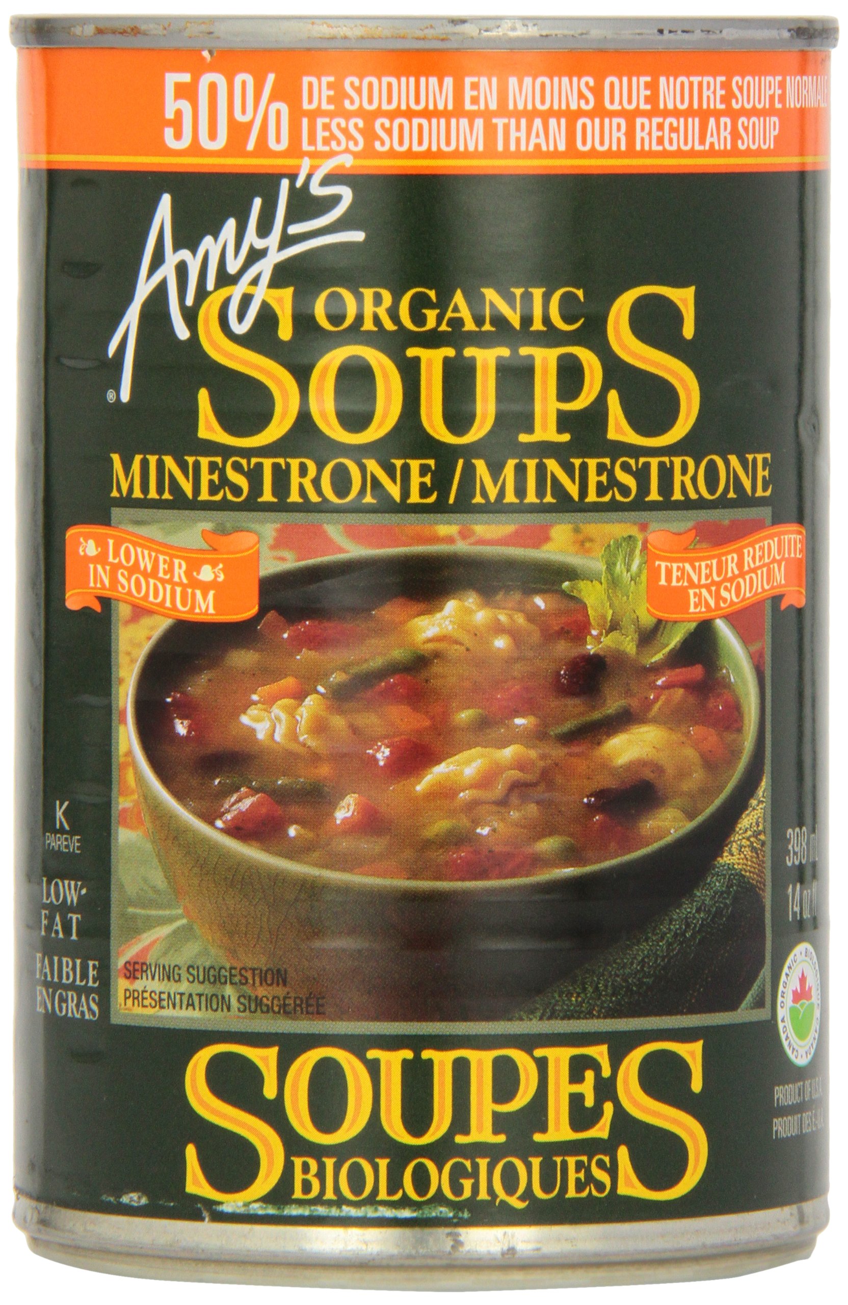Amy'S Kitchen Organic Light In Sodium Minestrone Soup, 398 ml - Minestrone 398 ml