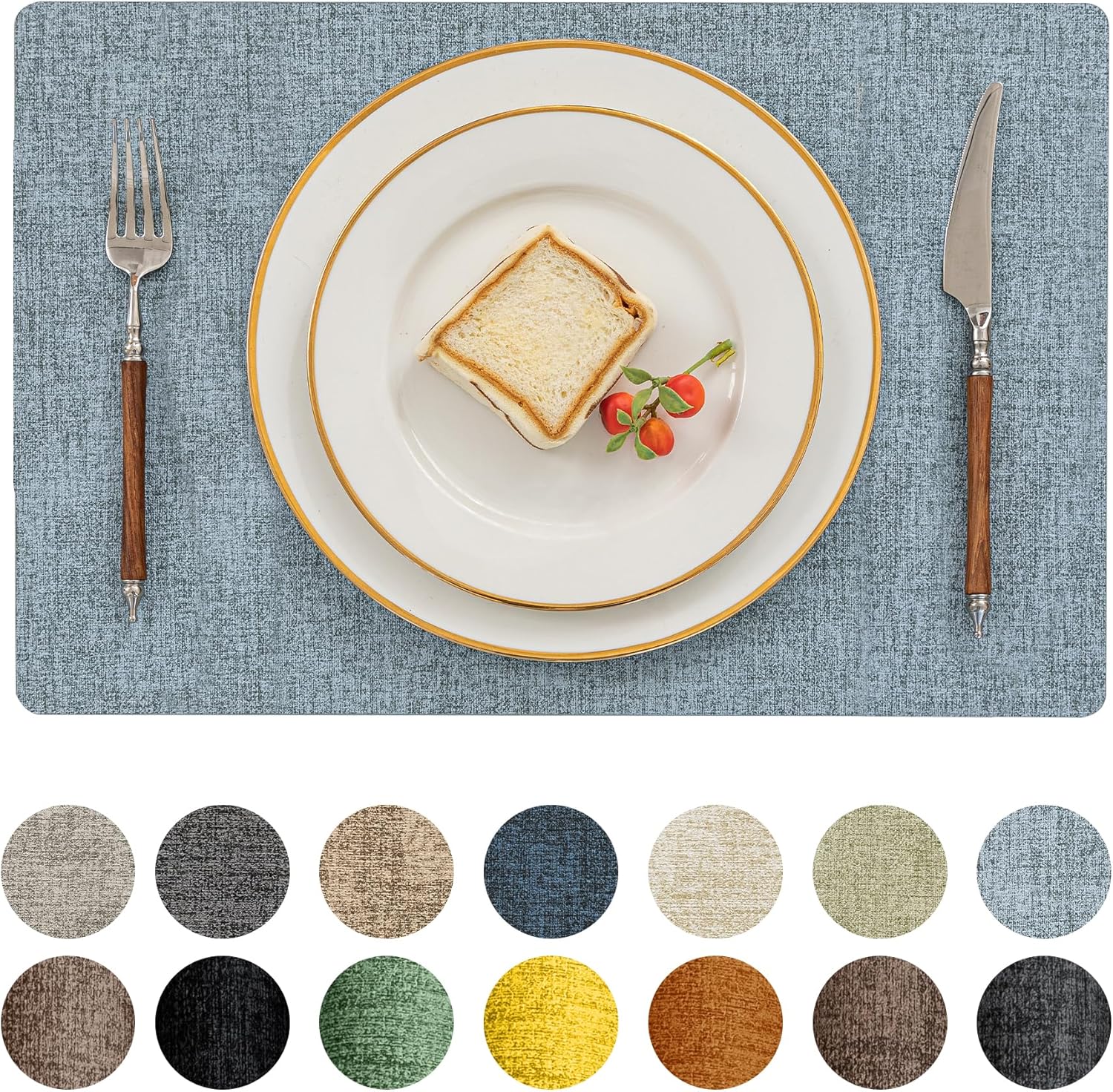 Romanstile Vinyl Placemats Set of 412 X 18 Inch Heat