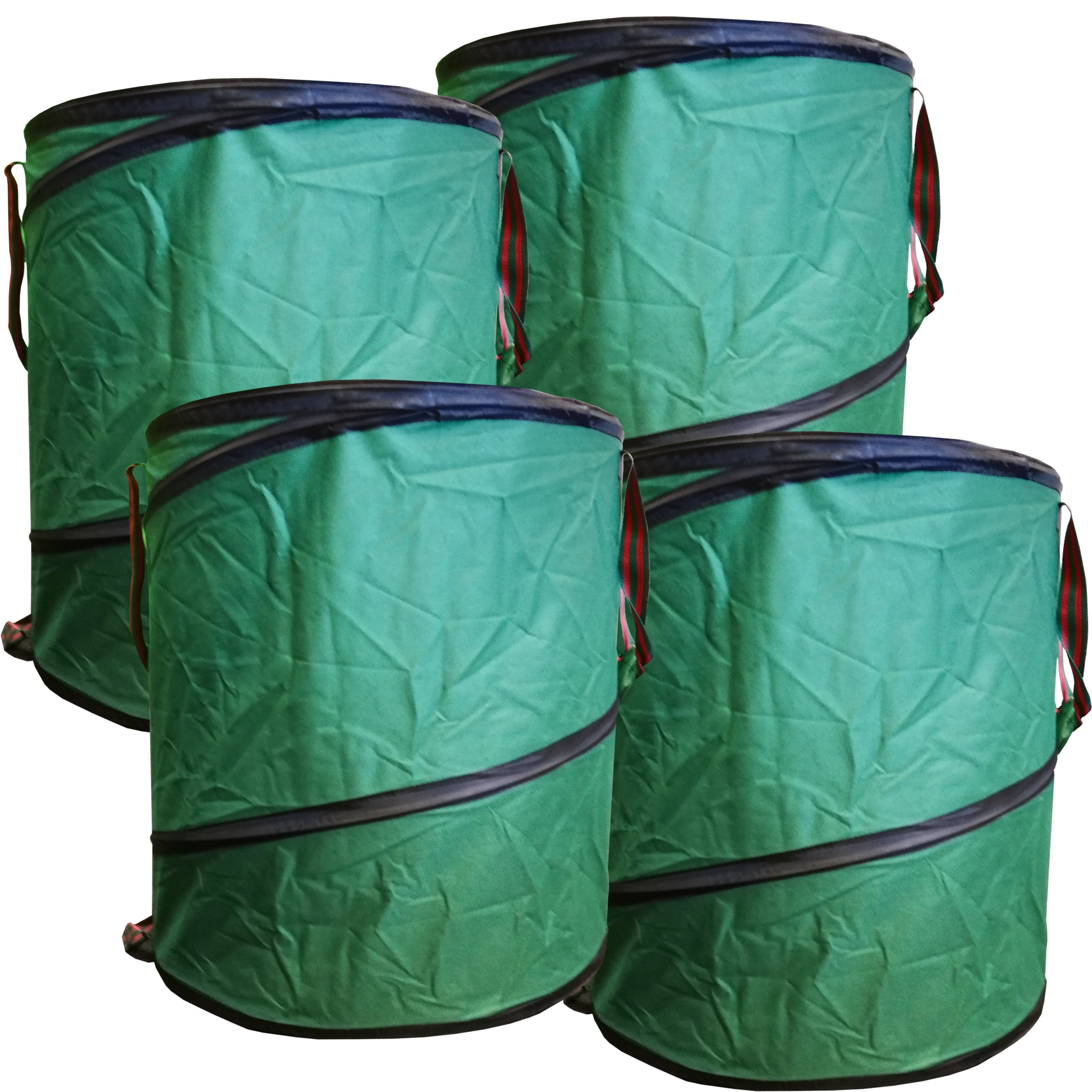 4X Gartenabfalltonne Pop Up Faltbarer Gartensack 160 Liter Laubsack aus stabilen Oxford Nylon bis 50 Kilo