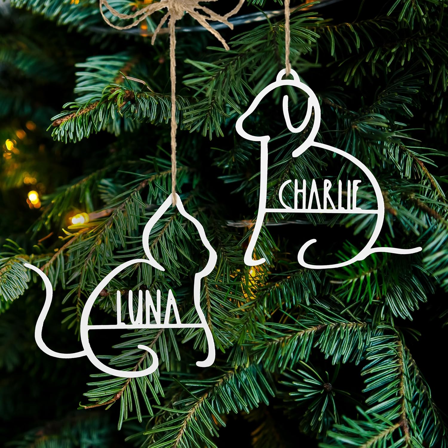 Man's Best Friend Christmas Ornaments 2 Pack