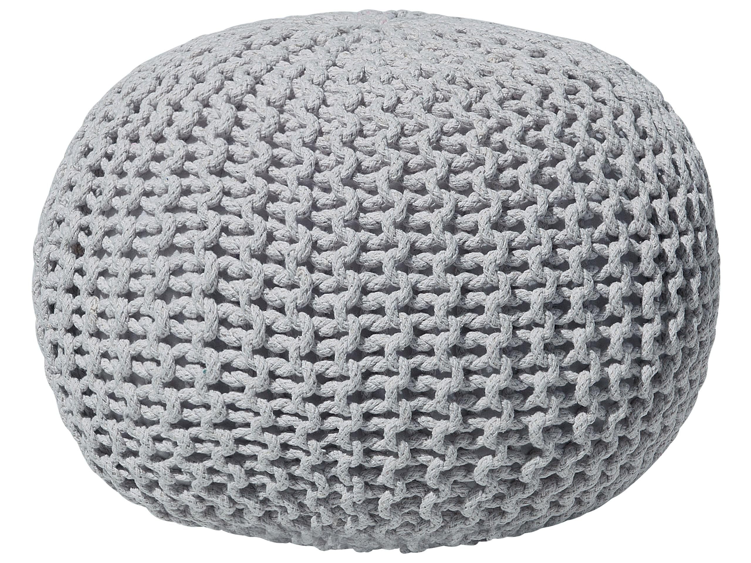 Beliani Trendy Ottoman in Hellgrau Baumwolle 50x35 cm Conrad