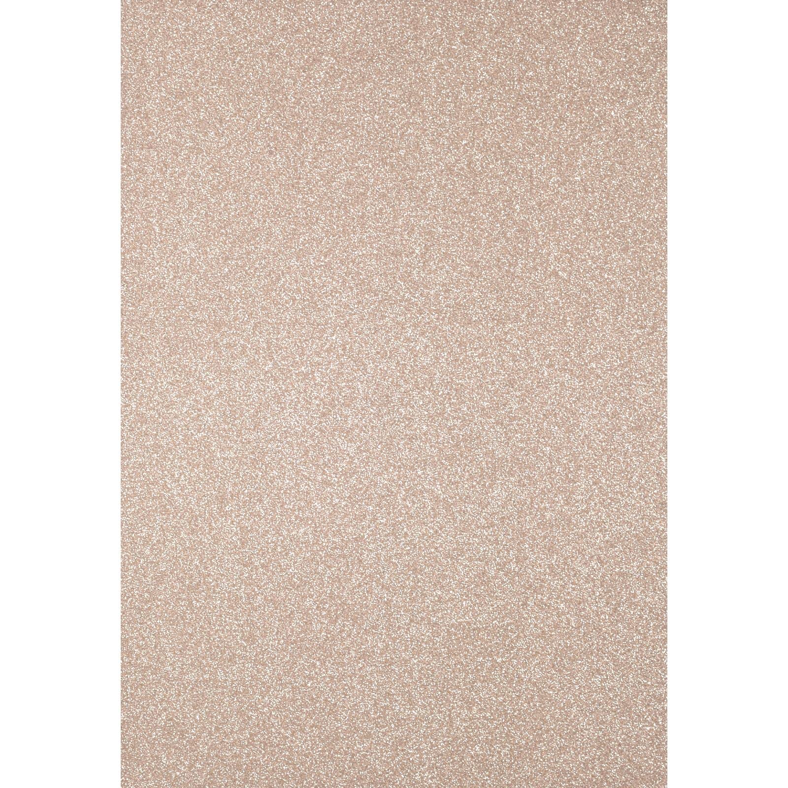 Florence Glitter Cardstock - A4 Size - Light Gold - 5 Sheets of Craft Paper - 250 GSM