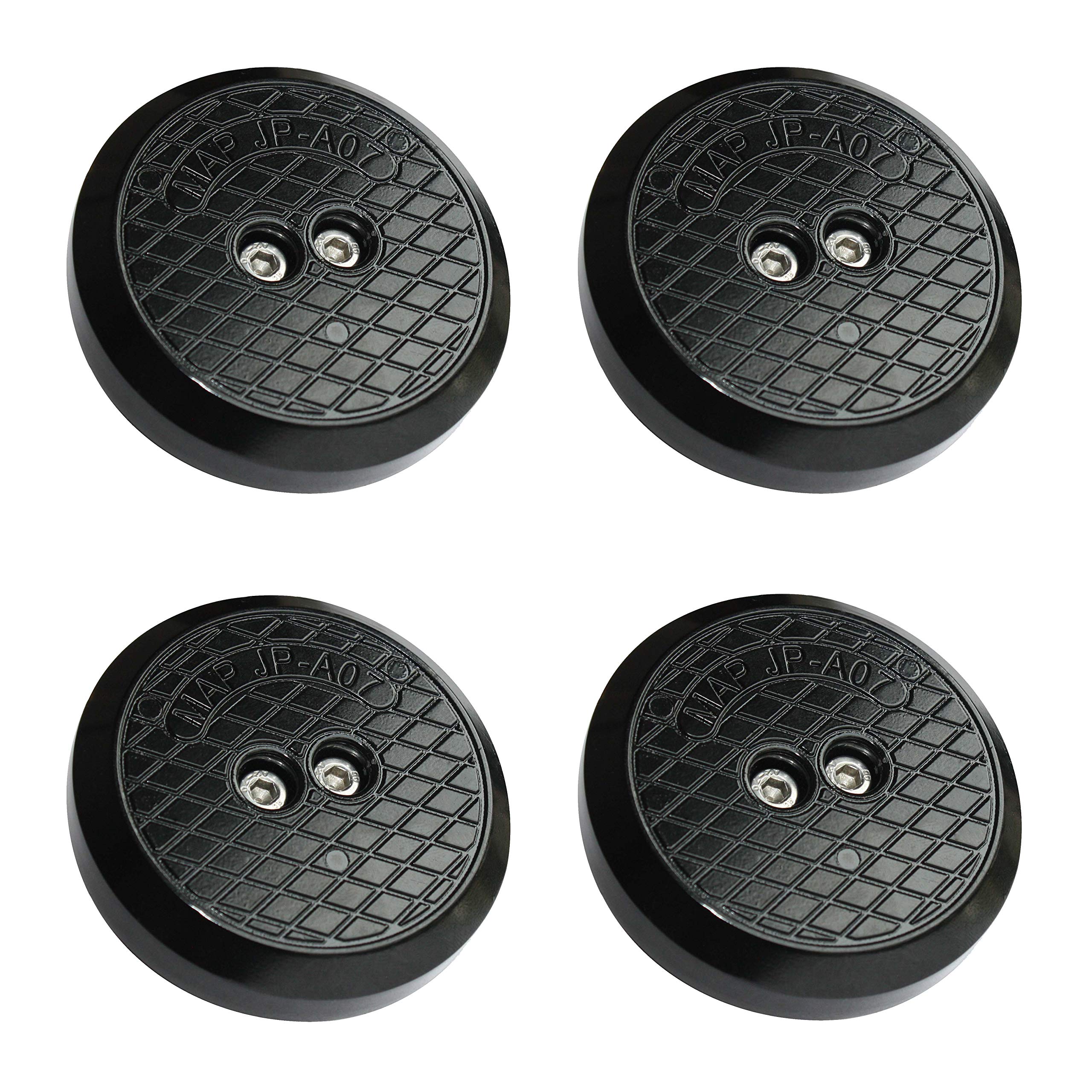 Universal Aluminum Jack Pad Jacking Puck Adapter Support Compatible with Chevrolet Corvette C6 C7 Porsche 911 996 Frame Rail (4-Pack, Black)