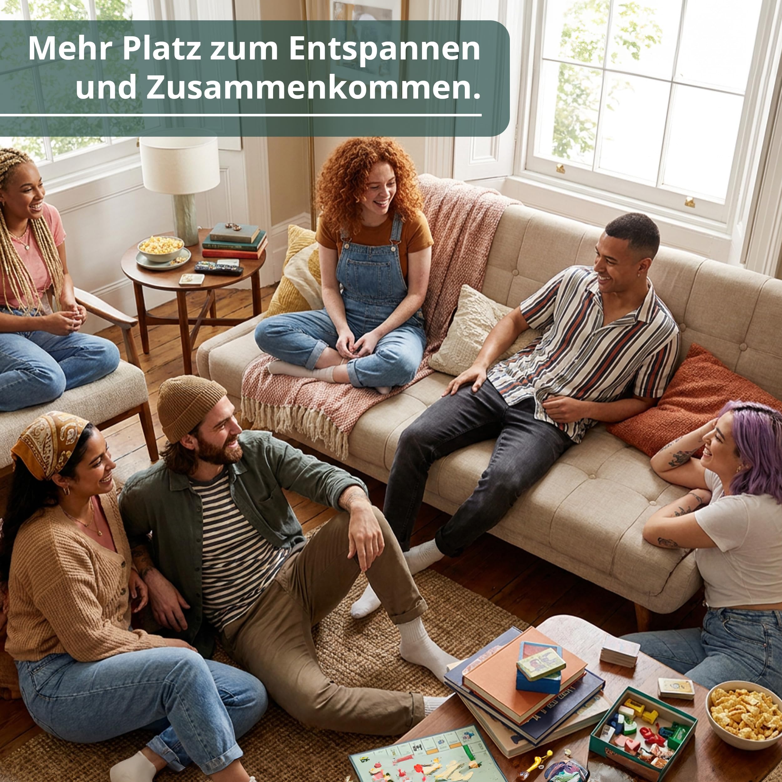 KHG Schlafsofa Beige Flachgewebe, Couch klappbar, große Liegefläche Wellenunterfederung, Massivholz 200 kg belastbar, 182x85x100 cm