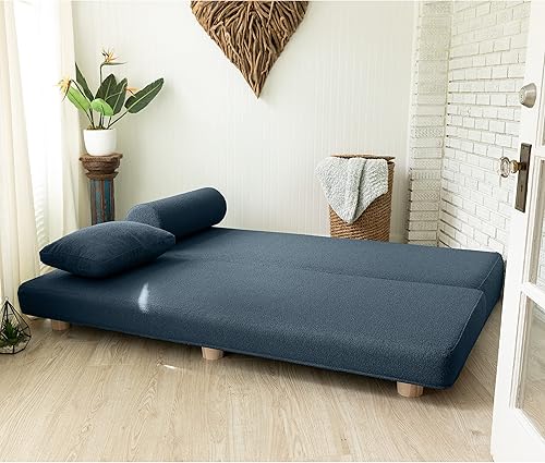 Miniatura 3 de Jaxx Avida Daybed - Cama Queen plegable - Boucle Premium salón elegante y moderno para relajarse y pasar la noche - Azul marino