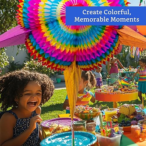 Miniatura 5 de Piñata mexicana grande de 32 pulgadas, auténtica piñata plegable hecha a mano, piñatas de estrella para fiesta de cumpleaños, piñata mexicana para