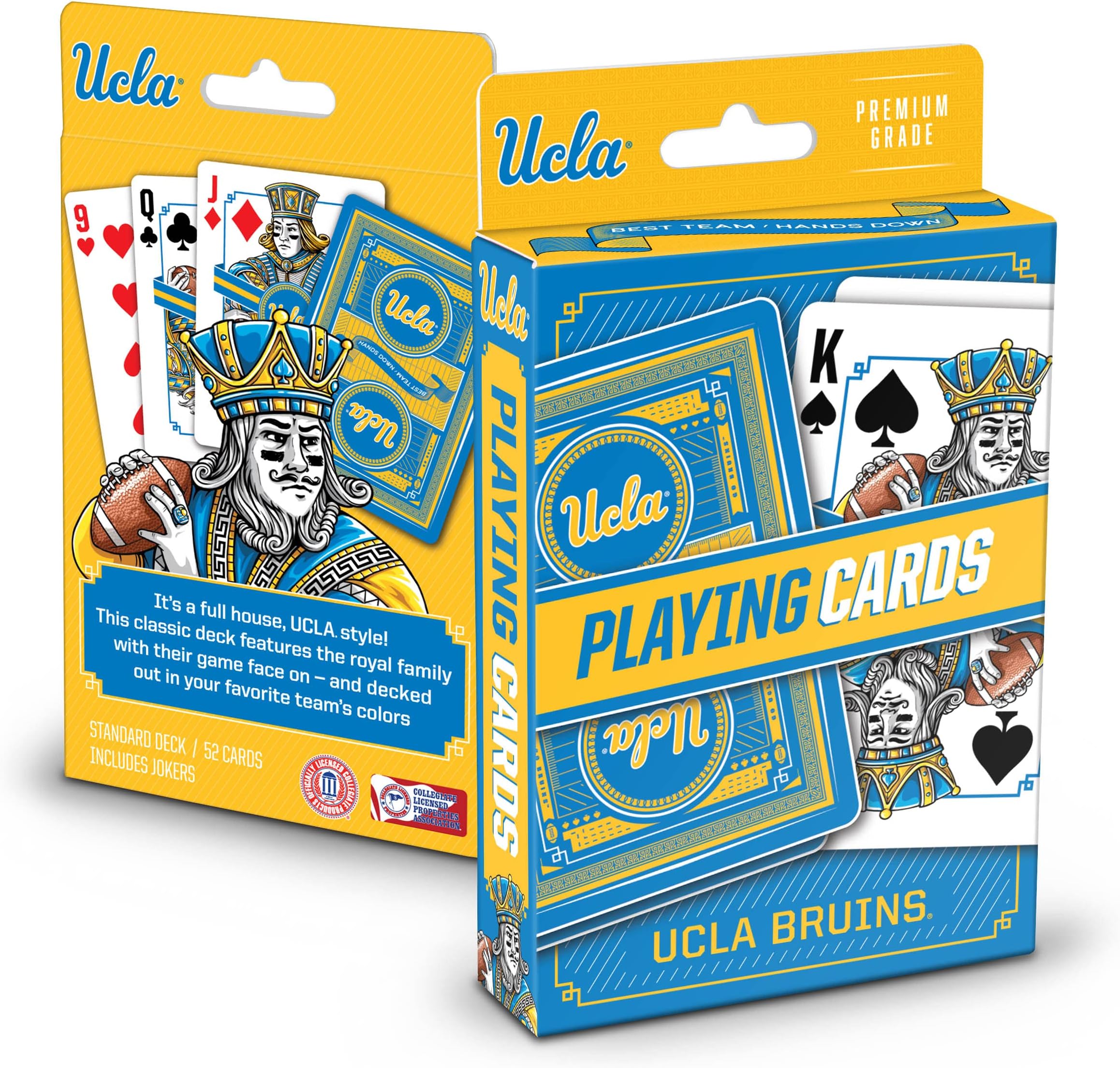 NCAA Officially-Licensed Playing Cards - Original Artwork on All face Cards and Jokers - Team’s Official Colors - Quality Linen Texture - Designed in The USA