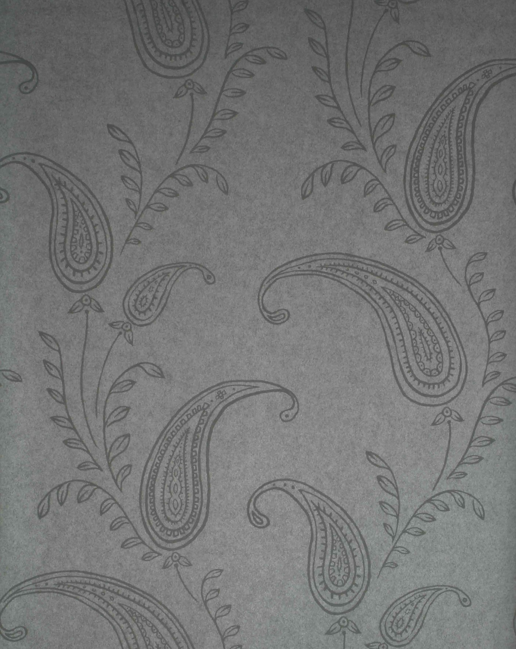Papier peint Majidah Paisley BHF 59-54102 argenté pour mur