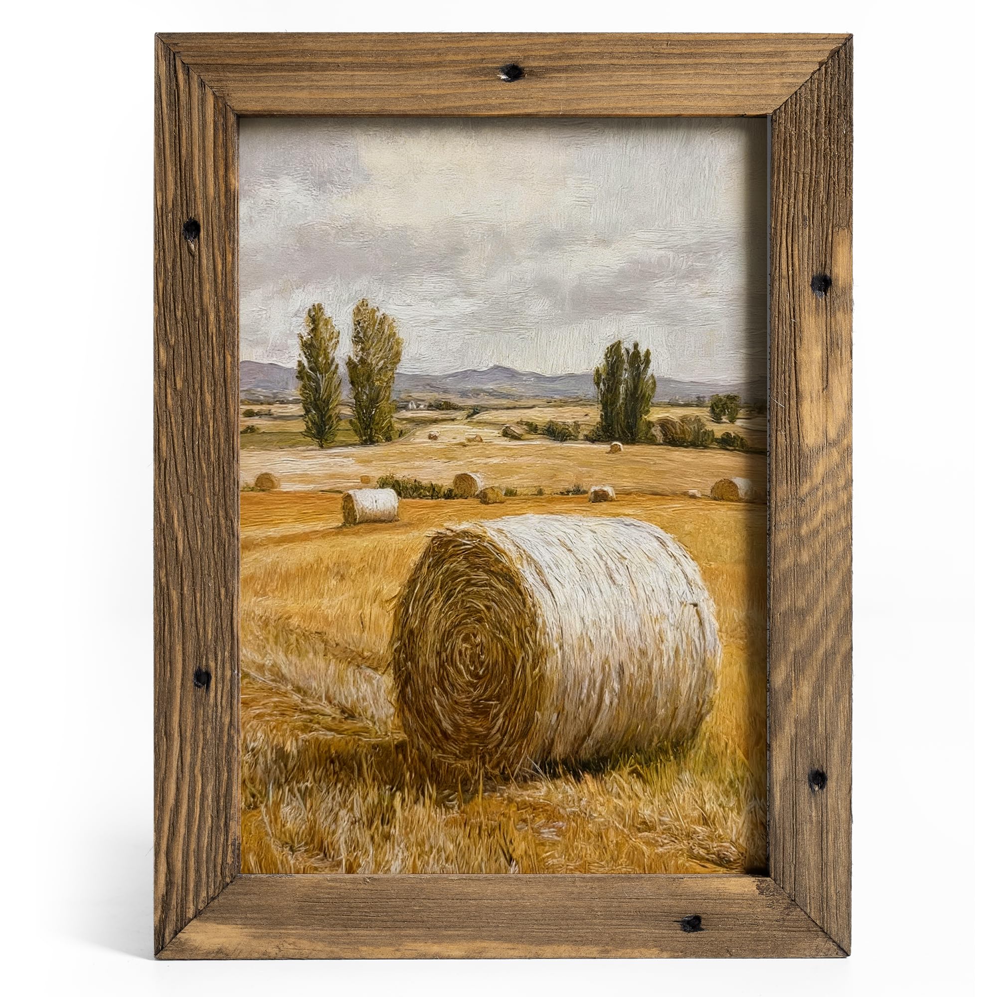 Cadre photo 13x18cm en bois brun vintage à poser ou mural pour décoration