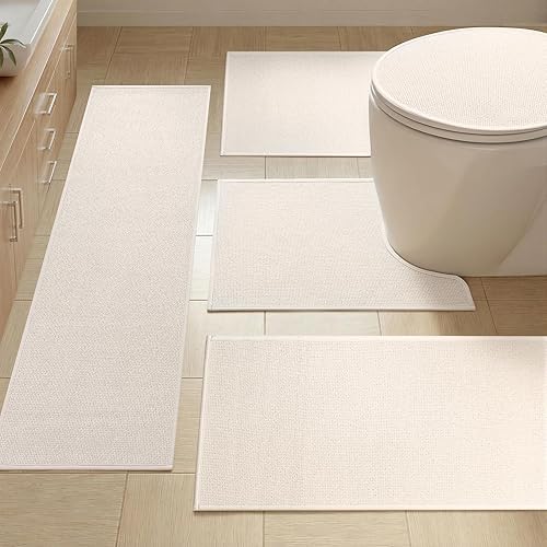 Miniatura 24 de YIHOUSE Tapete de baño antideslizante, absorbente, de secado rápido, para el suelo del baño, delgado, para debajo de la puerta, lavable de pelo bajo