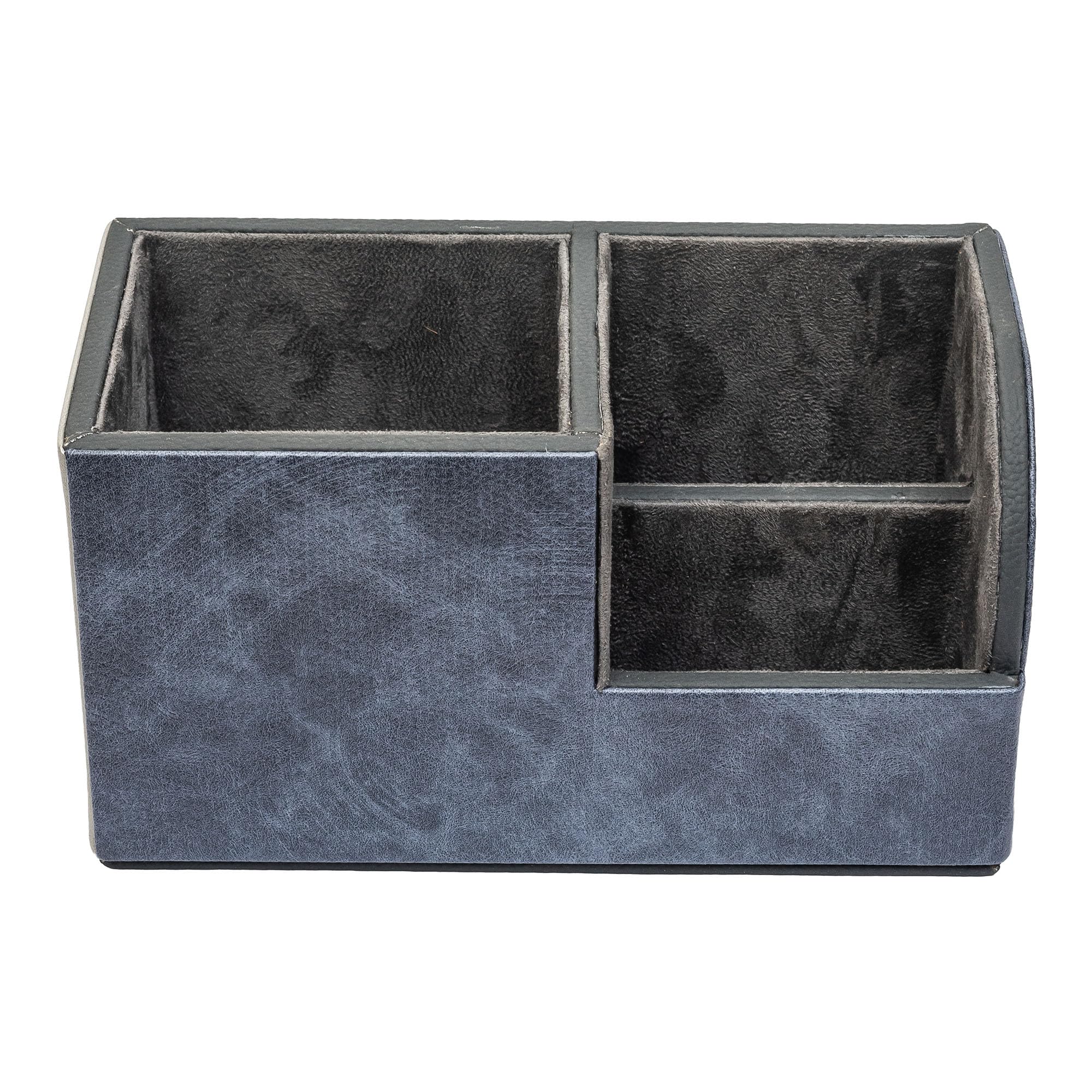 AI DESIGN CO. Office Desk Organizer Caddy | Vegan Leather & MDF Stationery Storage | Tabletop Workspace Accessories Holder for Home & Office Desk | Slate Collection - Midnight Slate, Small-image-47