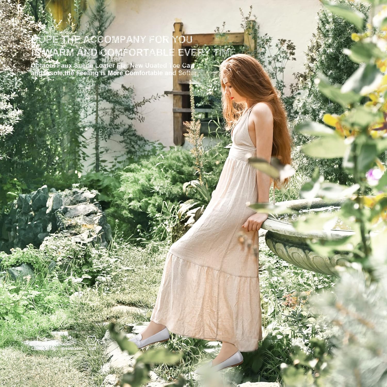 Obtaom Women's Pointy Toe Loafer Flat Comfortable Faux Suede Work Shoes,Cute Penny Loafer Slip On Ballet Flat - Image 2