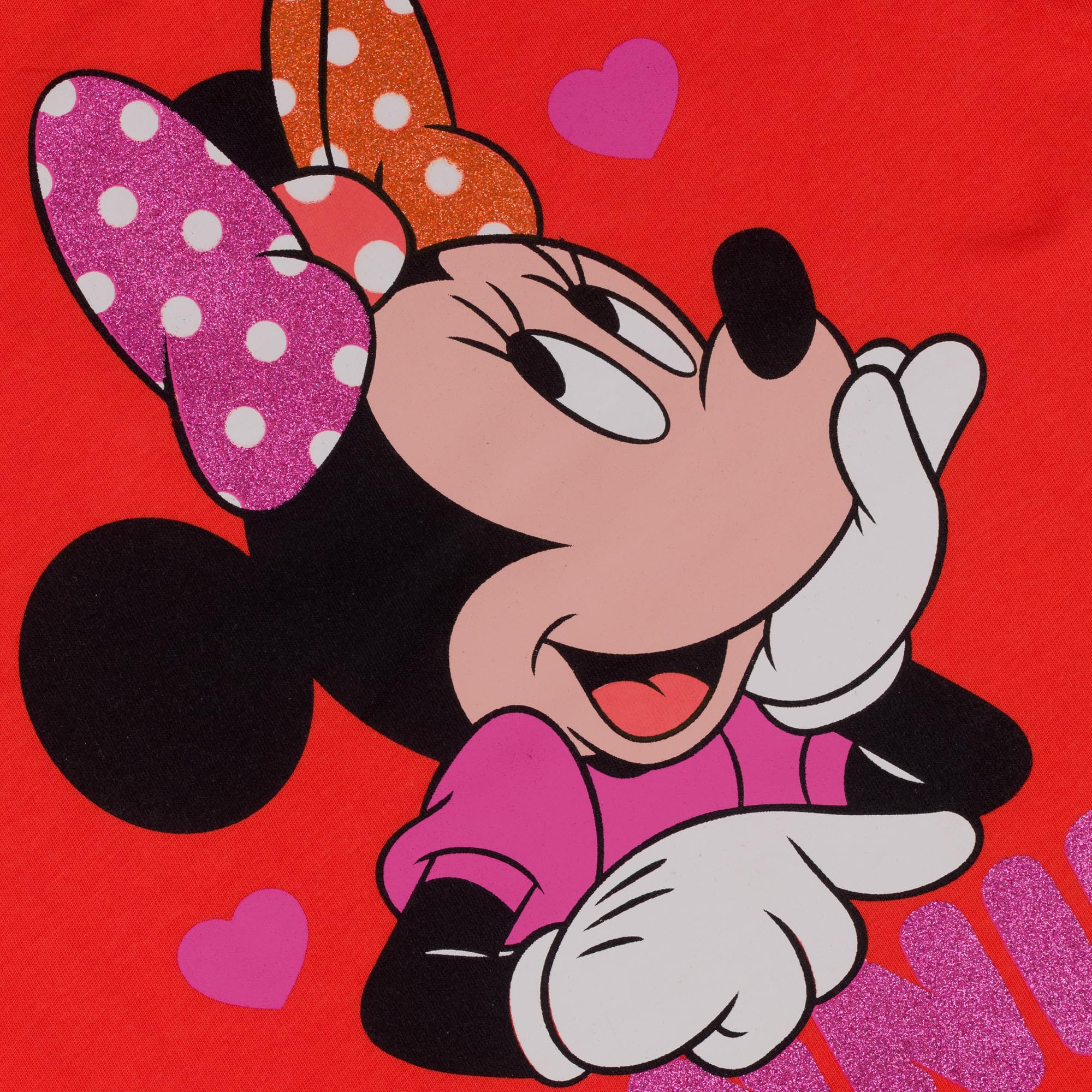 Disney Myszka Minnie, zestaw 3 koszulek dla dziewczynek z krótkim rękawem - 100% bawełna, wielokolorowa, wielokolorowa