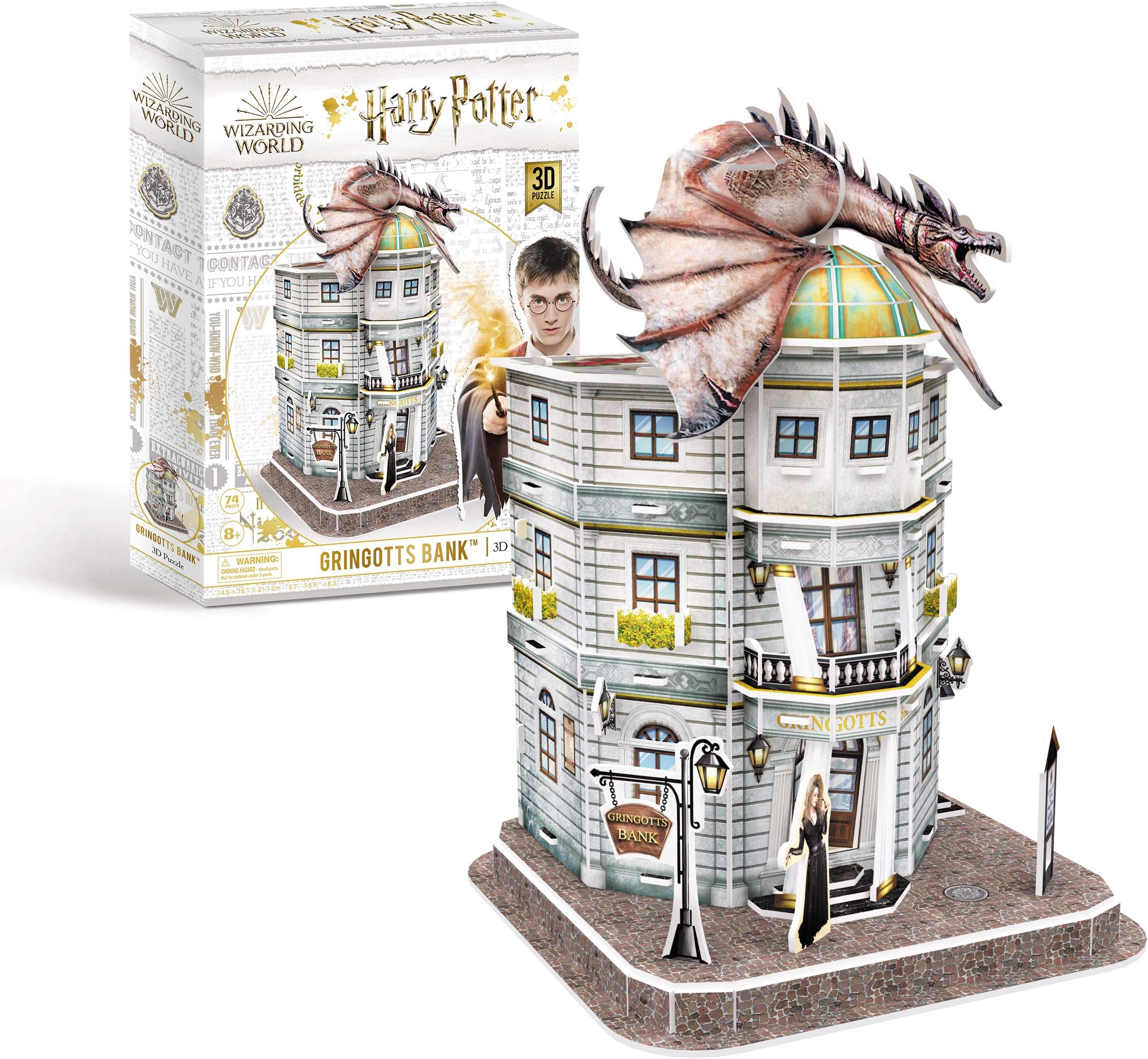 University Games 7615 Harry Potter Gringotts Bank 3D Puzzle, Brown