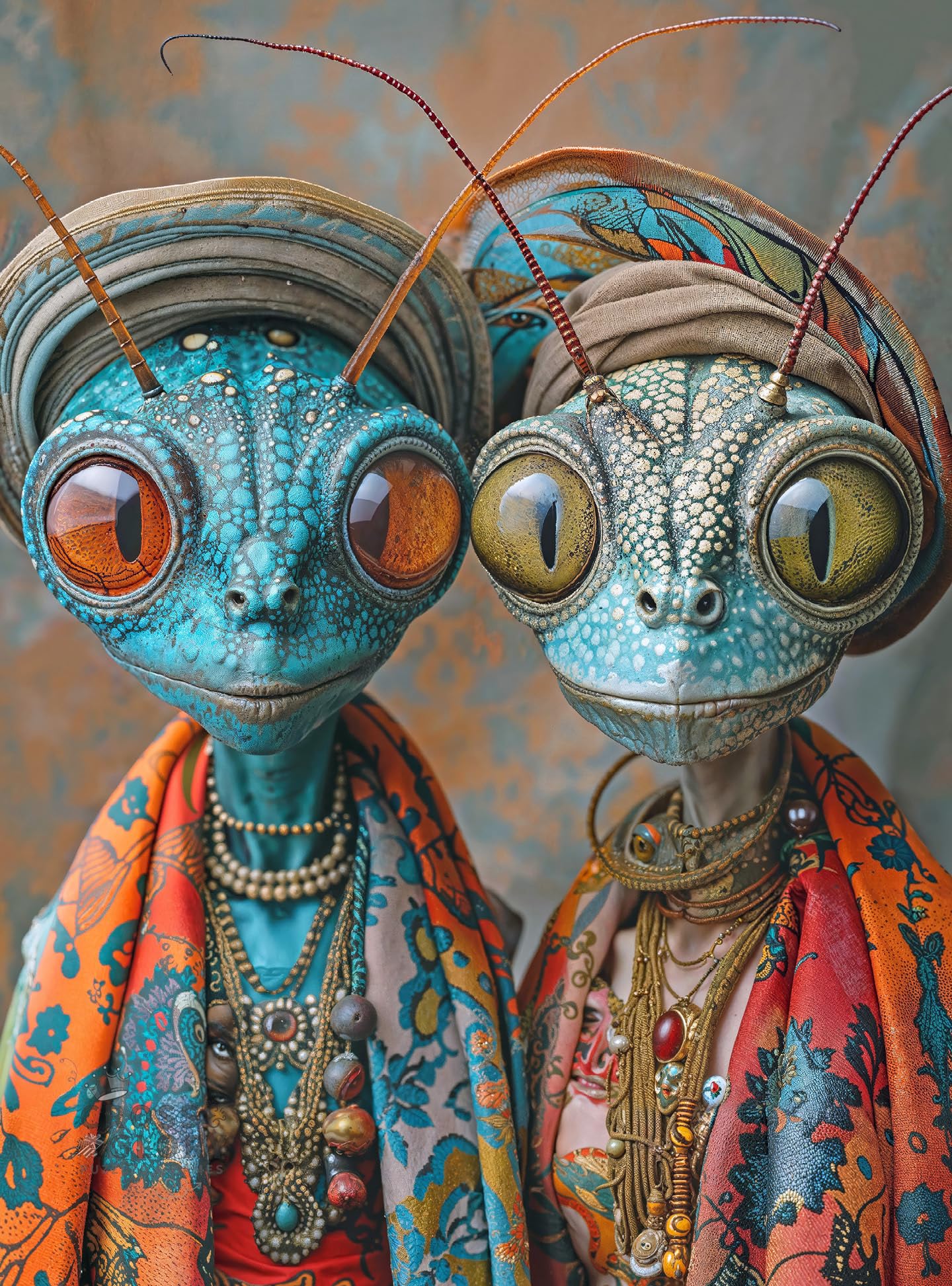 1000 Piece Jigsaw Puzzle for Adults - Cross and Glory - Meet Aliens: Kylo and Mira | Collectible Sci-Fi Illustration — image 1