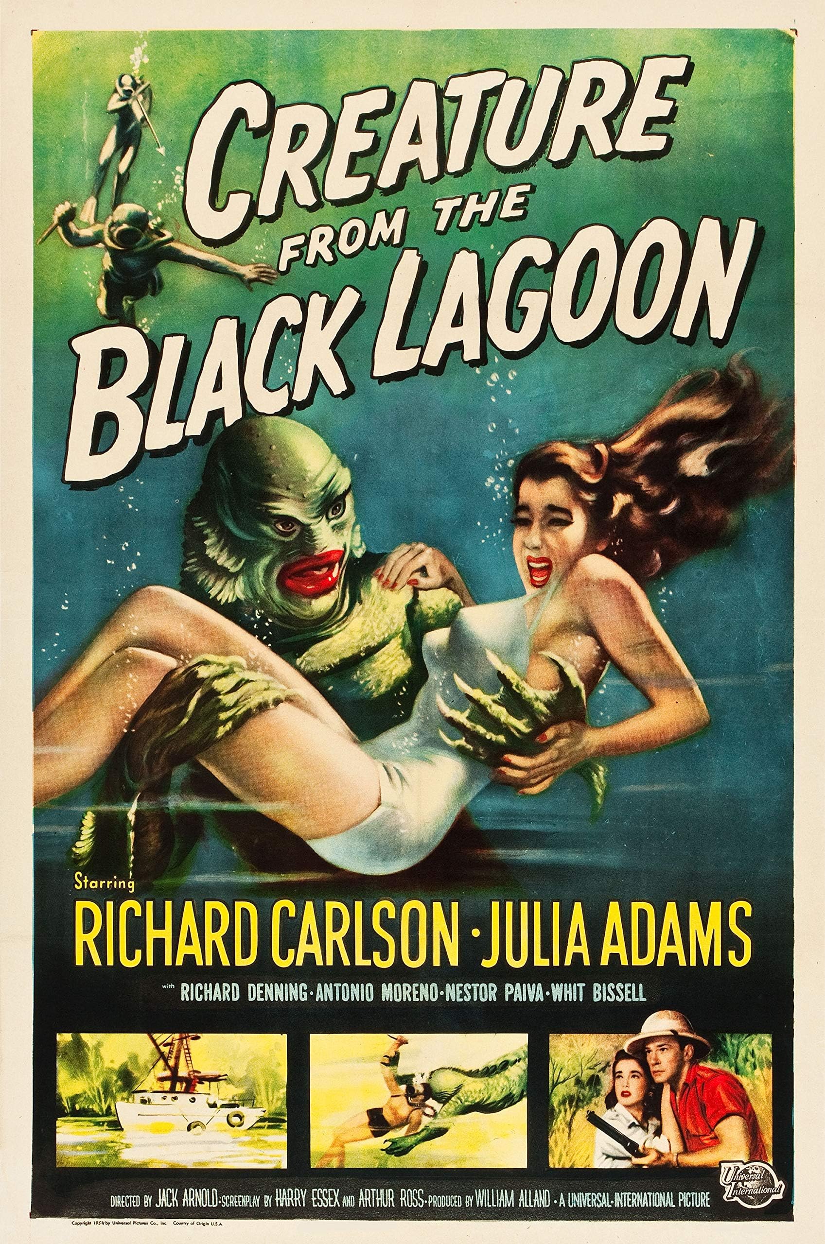 American Gift Services Creature from The Black Lagoon Vintage Movie Poster 24x36 inches