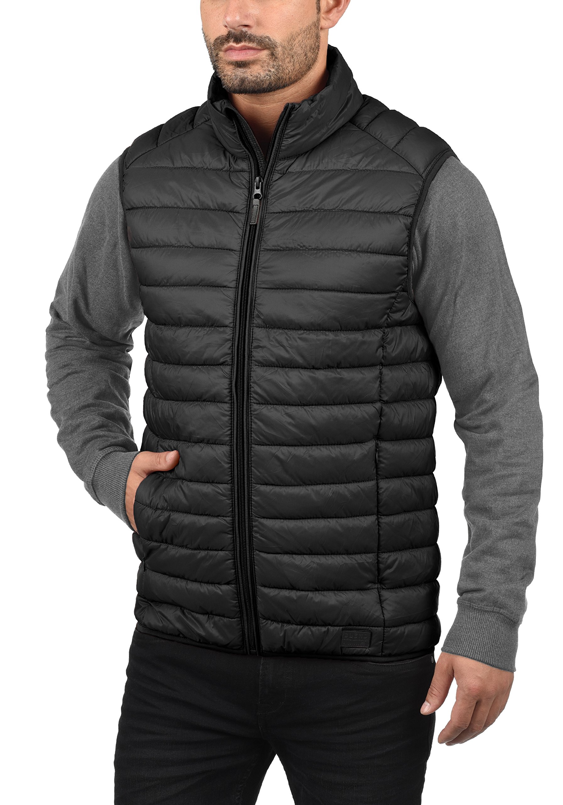 BLEND BHNille Herren Weste Steppweste Outdoor Weste, XL, Black (70155)