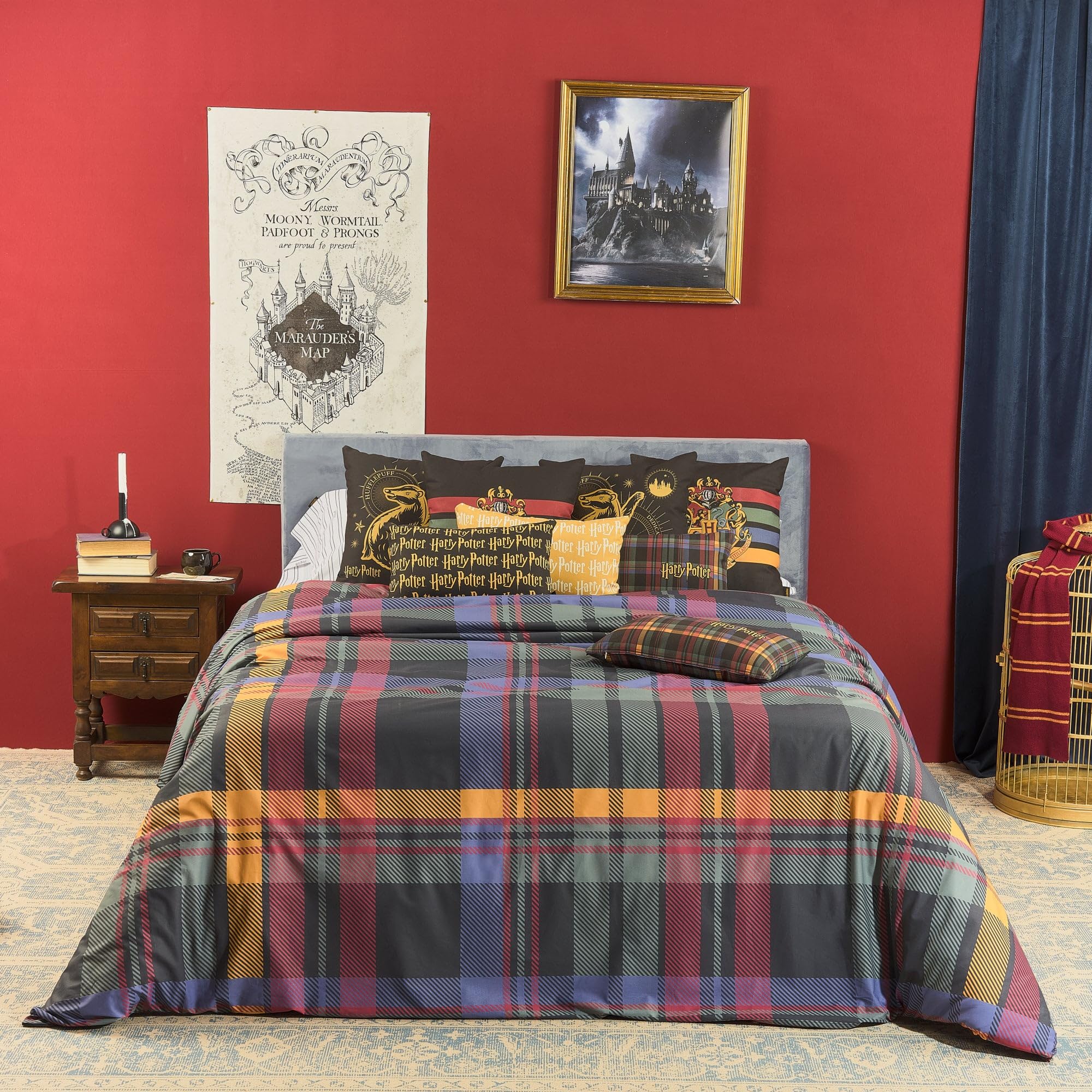 Housse de couette Harry Potter 260x240 en coton respirant pour éviter que la couette ne glisse