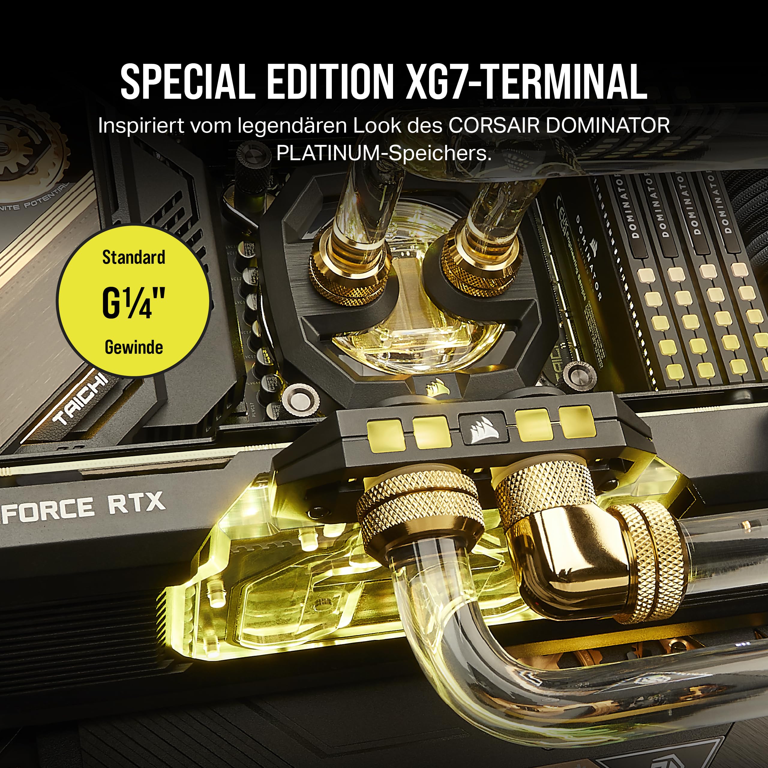 kk Kinderkraft Corsair Hydro X Serie iCUE LINK XG7 RGB 4080 gaming Trio GPU Wasserblock - Für MSI GeForce RTX 4080 SUPRIM gaming Karte - Schwarz
