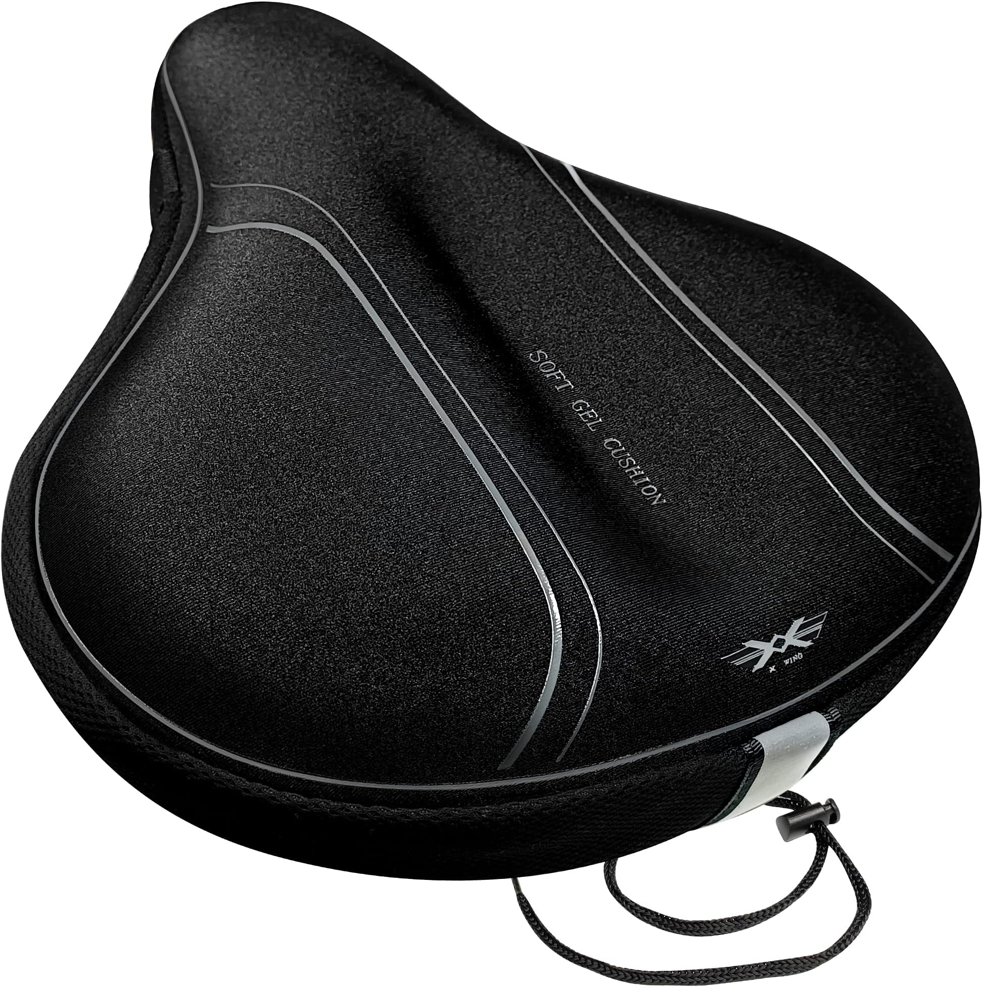 X WING Bike Seat Cover Padded with Gel, Bicycle Saddle Soft for Men Women, Comfort Exercise Cycle Seats Cushion Padded Fits Stationary Bikes, Spin, for Indoor and Outdoor Cycling