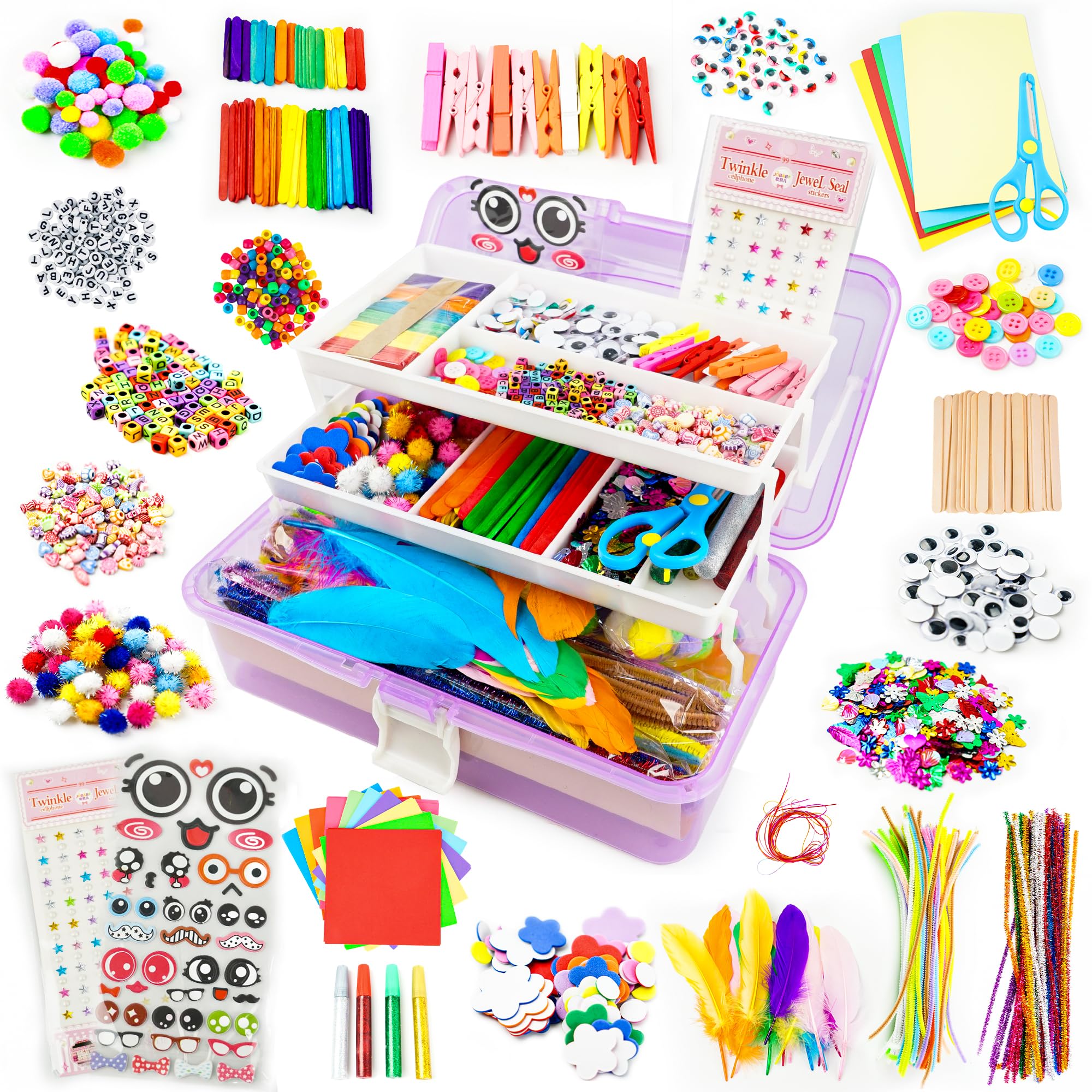 Today’s Craft Amazon.com: SMILESSKIDDO Arts Craft Supplies for Kids - 1100+ PCS