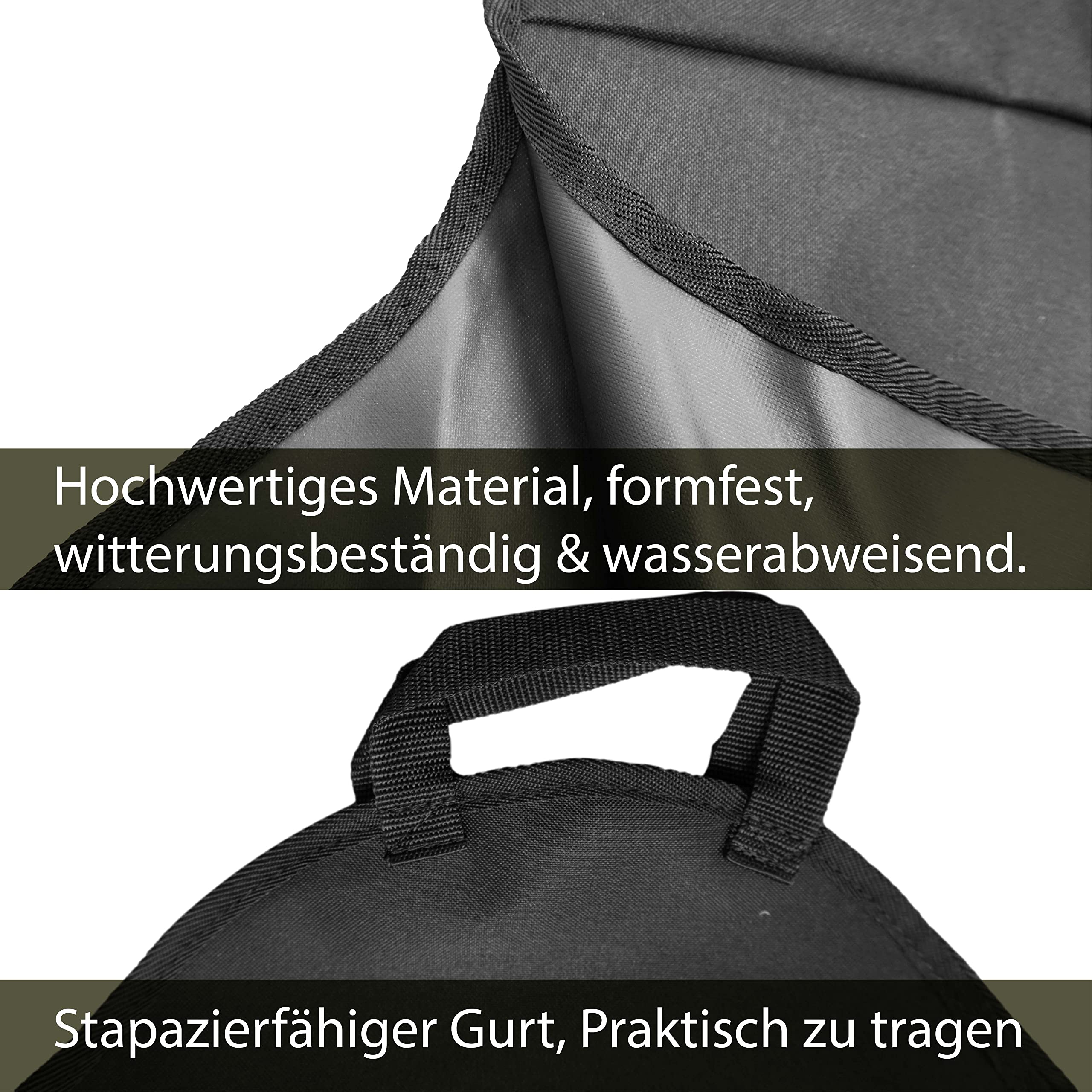 Heusack für Pferde - Heutasche zur Beschäftigung Mit 5 kg Füllgewicht & Maschenweite 5x5cm (1x Schwarz)