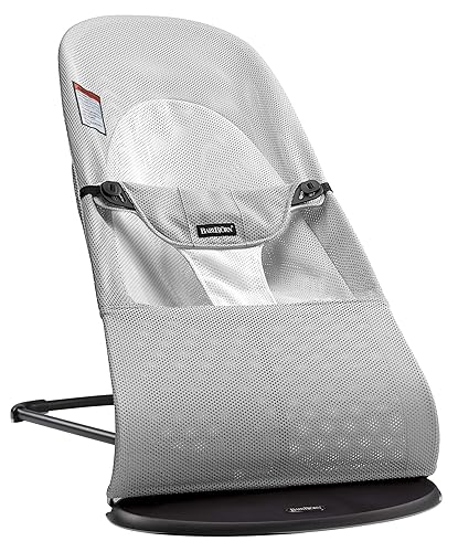 Silla mecedora Balance Soft de Babybjorn Malla blanco plateado Silver with white Silla mecedora Balance Soft de Babybjorn Malla blanco plateado Silver with white