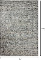 Vista 234 de Loloi Jean Stoffer Katherine Collection KES-02 Ocean/Coral 2'-7'' x 10'-0'', .25" Pile Height, Runner Rug