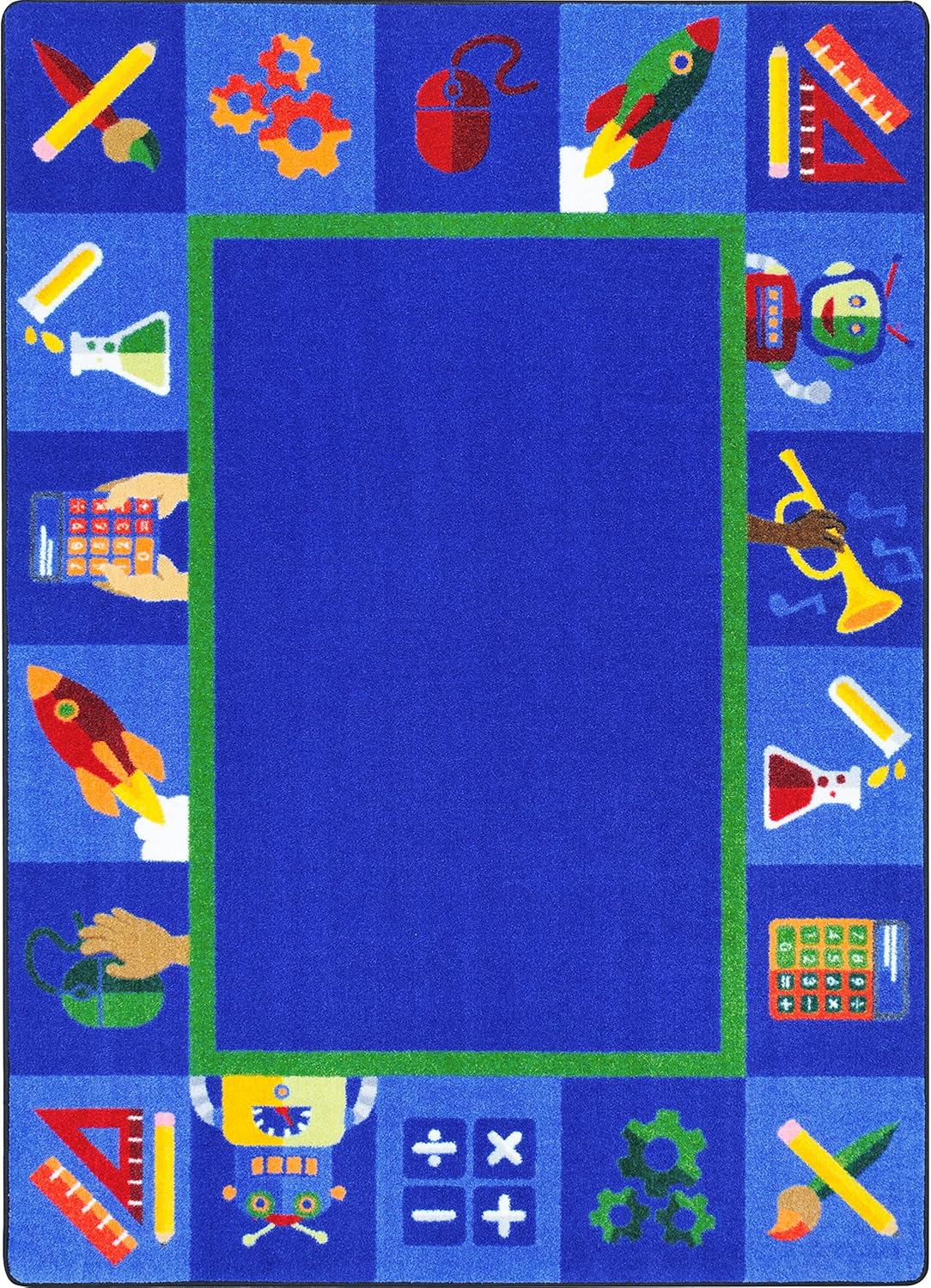 Joy Carpets Full STEAM Ahead Area Rug in Color Multi