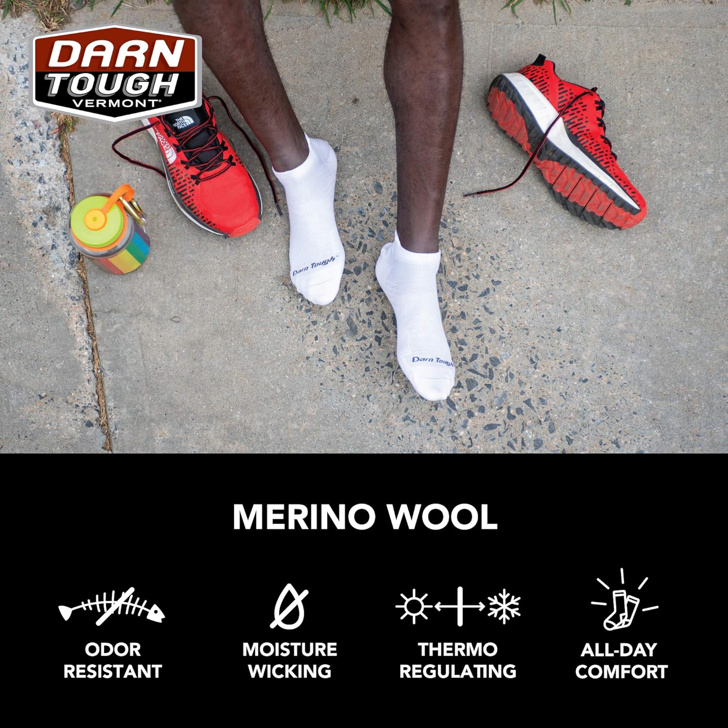 Darn Tough Vermont Men's Element No Show Tab Lightweight Running Sock (Style 1116)