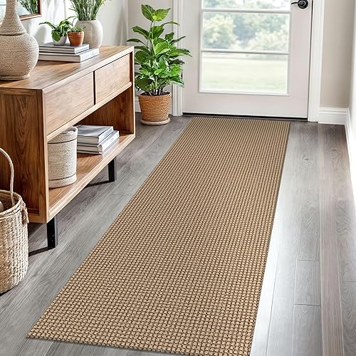 Earthall - Tapete de pasillo bohemio mejorado, 100% tejido de algodón lavable para interiores o exteriores, cocina, lavandería, entrada y dormitorio