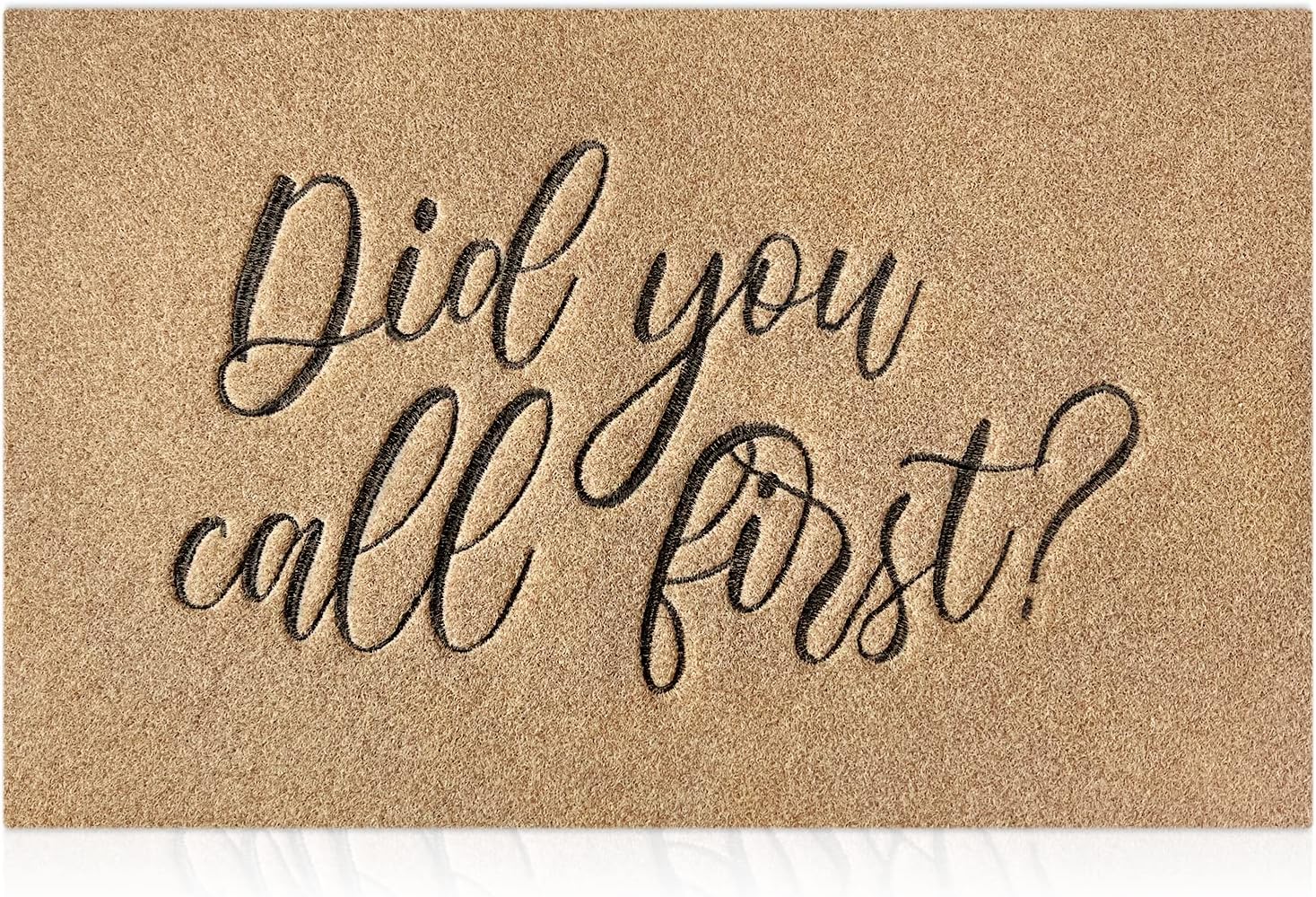 JJUUYOU Funny Mats Did You Call First Doormat Door