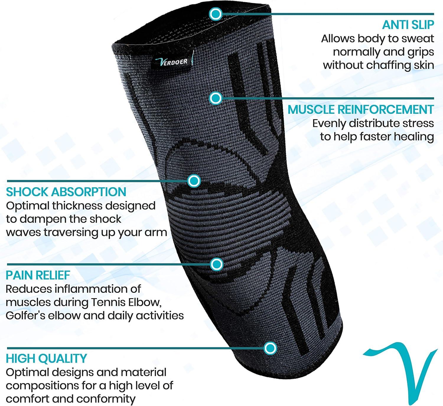 Fеаturеd Prоduсt Verdoer Elbow Brace (Single) Compression Support During Basketball, Football, Weights, Other Sports | Elbow Sleeve for Pain Relief from Golfer’s Elbow, Tennis Elbow, Tendonitis (Small, Gray) Frее Shірріng оƒƒеr Verdoer Elbow Brace (Single) Compression Support During Basketball, Football, Weights, Other Sports | Elbow Sleeve for Pain Relief from Golfer’s Elbow, Tennis Elbow, Tendonitis (Small, Gray)