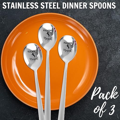 Miniatura 3 de unicorn fvcking magical funny saying Stainless Steel Spoon | Pack of 3