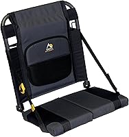 GCI Outdoor SitBacker Adjustable Canoe Seat with Back Support - Portable Collapsible Chair for Canoeing, Camping & Bleachers